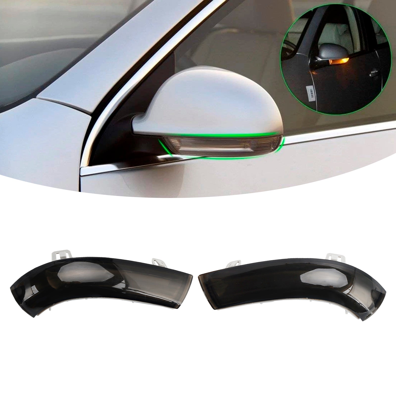 Left Right Mirror Turn Signal Lights Indicator for VW Golf Jetta Mk5 Passat