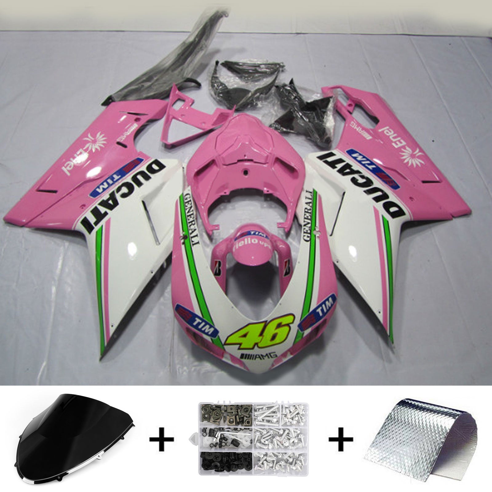 Ducati 1098 1198 848 2007-2011 Fairing Kit Bodywork ABS