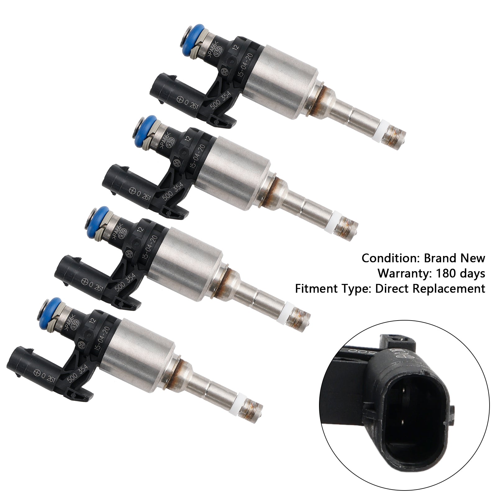 4PCS Fuel Injector 04E906036Q Fit Audi A3 Fit Seat Leon Fit Skoda Fit VW Passat