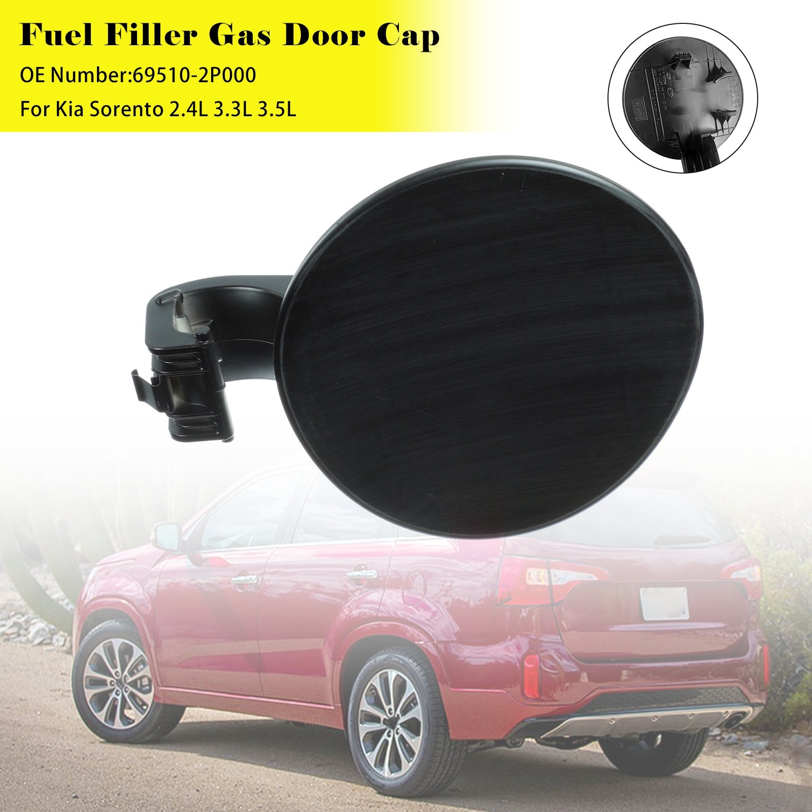 Fuel Filler Gas Door Cap 69510-2P000 for Kia Sorento 2.4L 3.3L 3.5L 2011-2015