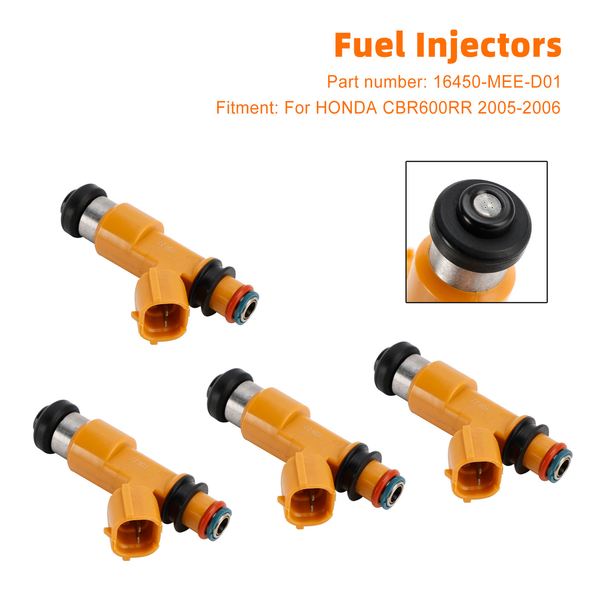 2005-2006 Honda CBR600RR 4PCS Fuel Injectors 16450-MEE-D01