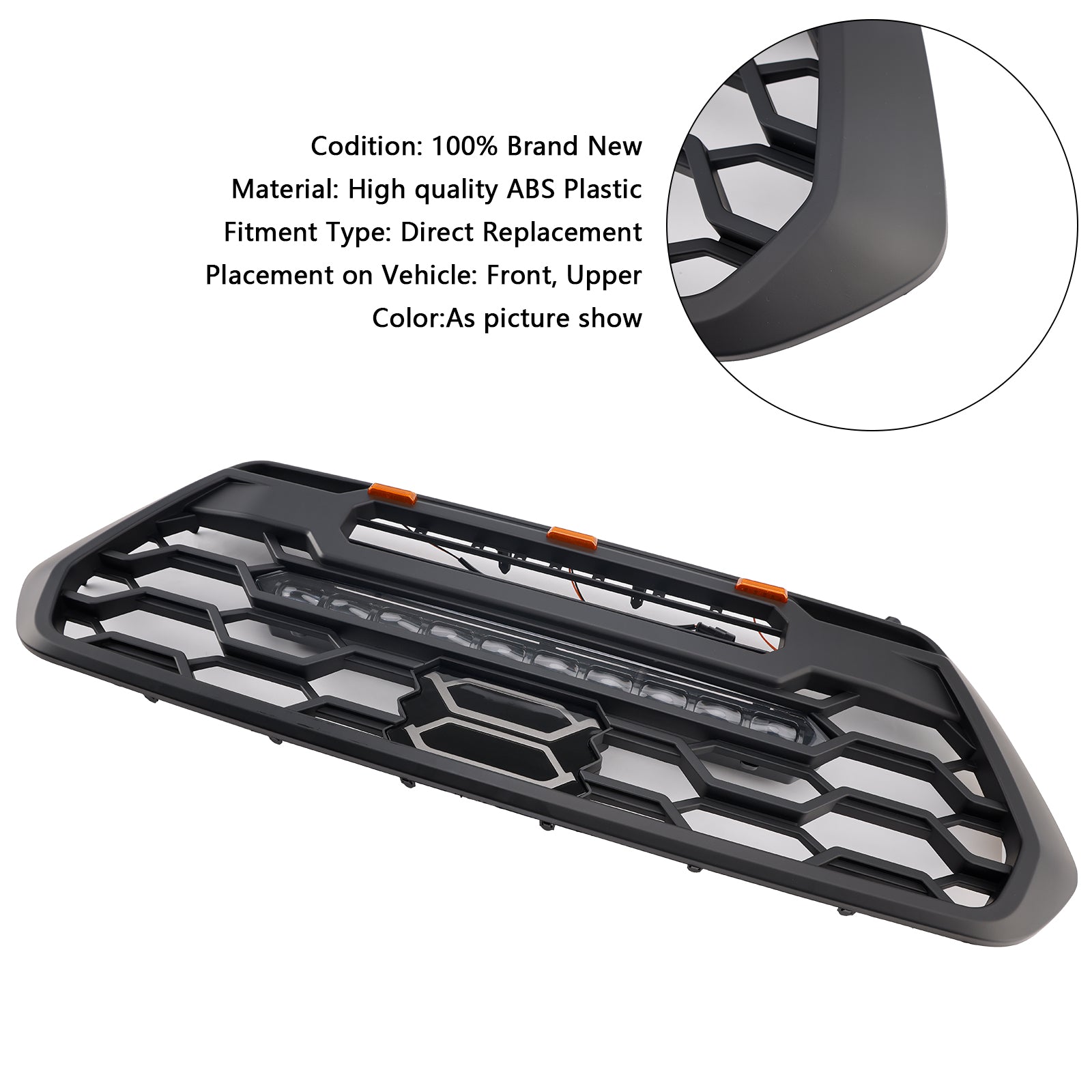 2016-2023 Toyota Tacoma W/ LED Light Front Bumper Grill Grille