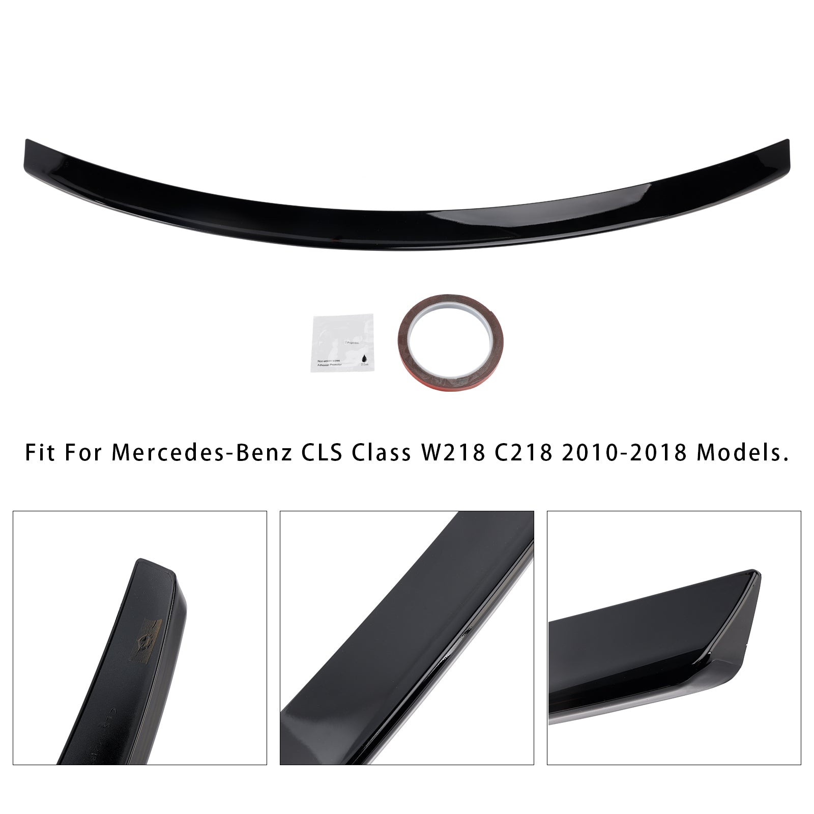 Gloss Black Rear Boot Spoiler For Mercedes-Benz CLS-Class W218 C218 2010-2018
