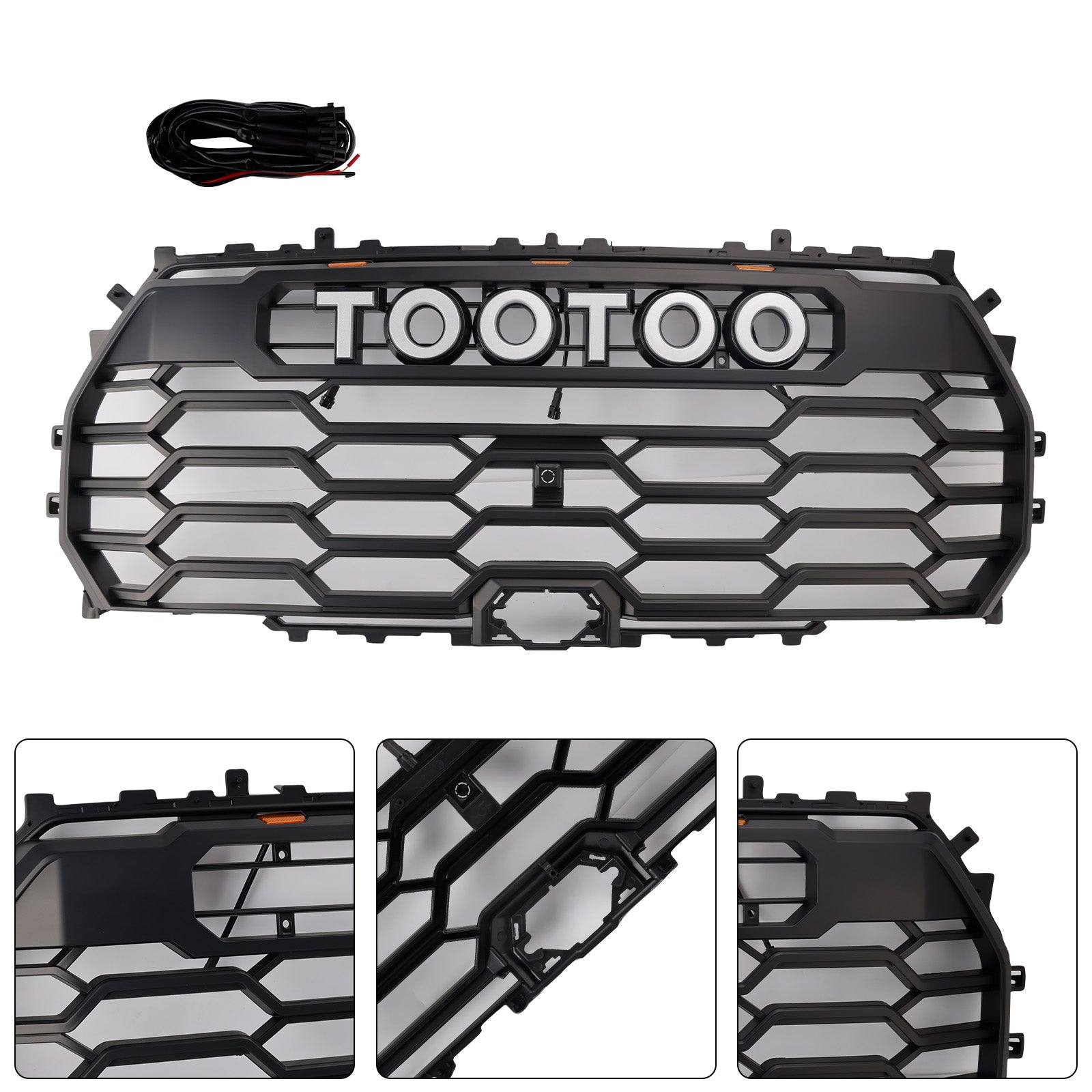 Matte Black Front Grill Grille 53101-0C220 Fit Toyota Tundra 2022-2025 TRD PRO