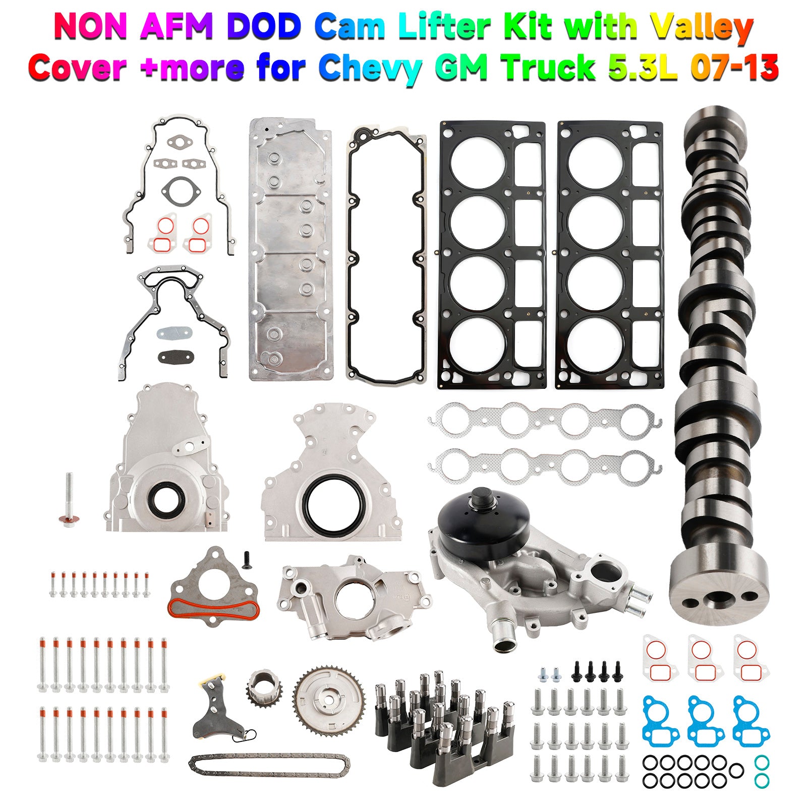 2005 GMC ENVOY XUV 5.3L 5328CC 325CID V8 OHV NON AFM DOD Cam Lifter Kit with Valley Cover +more