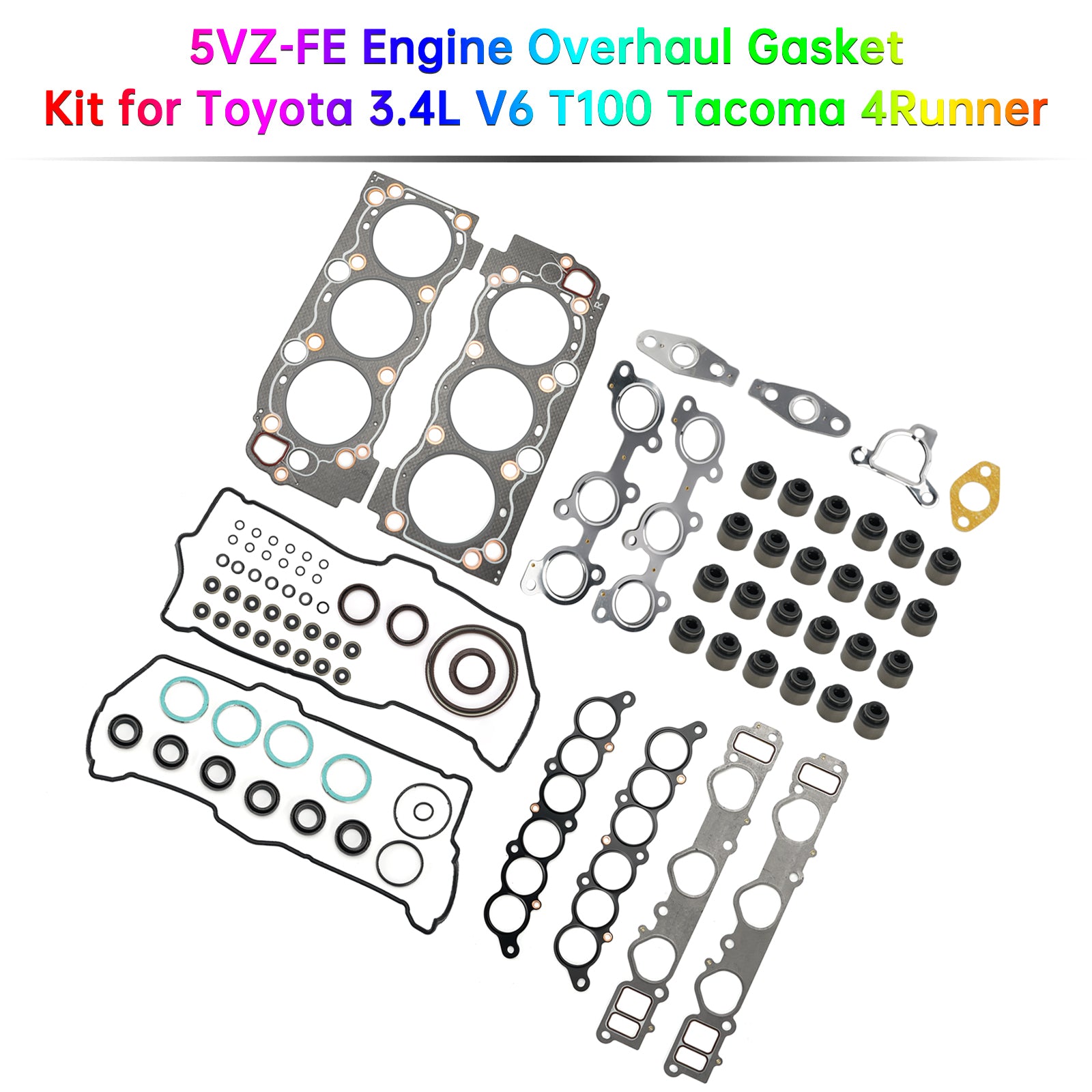1996-2004 Toyota Land Cruiser Prado 5VZ-FE Engine Overhaul Gasket Kit 04111-62130