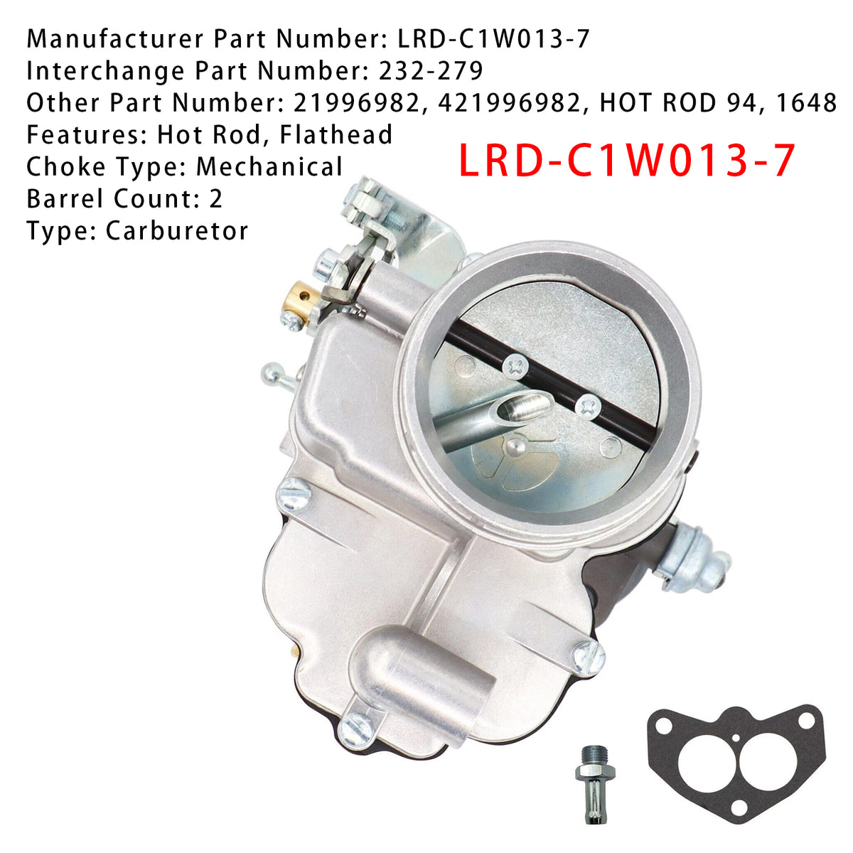 Carburetor For For 94 Ford V8 FlatHead 1939-1959 232"-279" engines