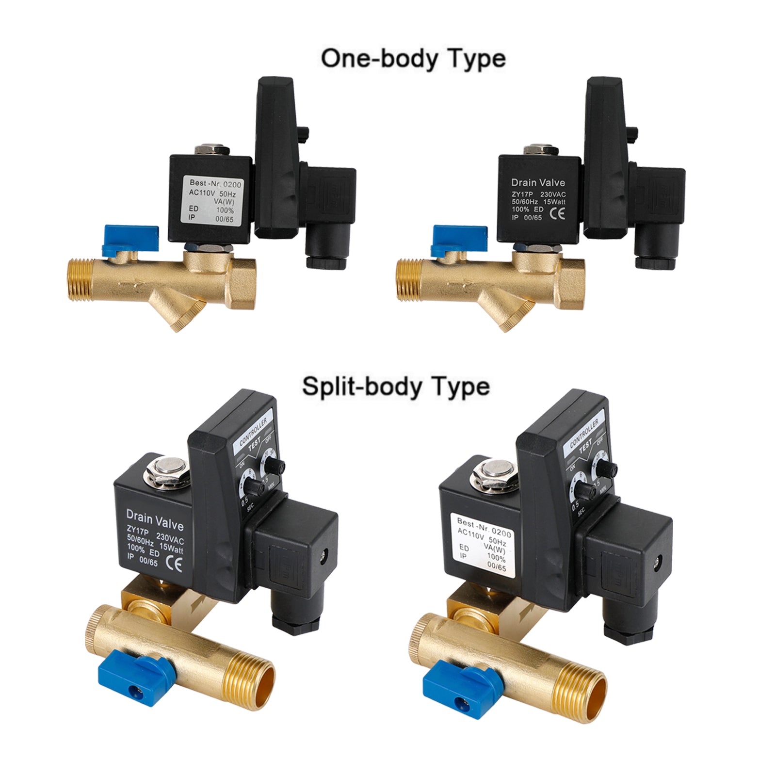 1/2" Automatic Electronic Timed Air Compressor Condensate Auto Drain Valve