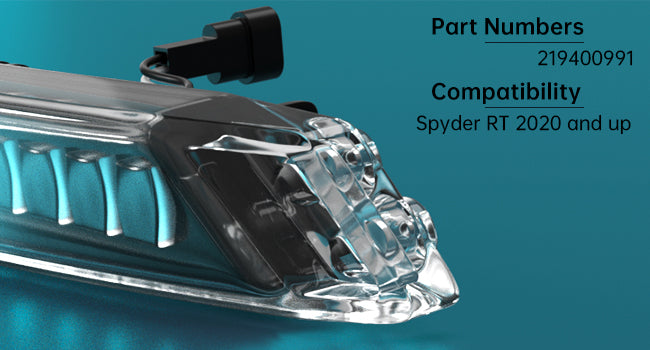 Can-Am Spyder RT 2020, 2021, 2022-2023용 LED 프론트 범퍼 램프 보조등 219400991, LED 보조등 포함