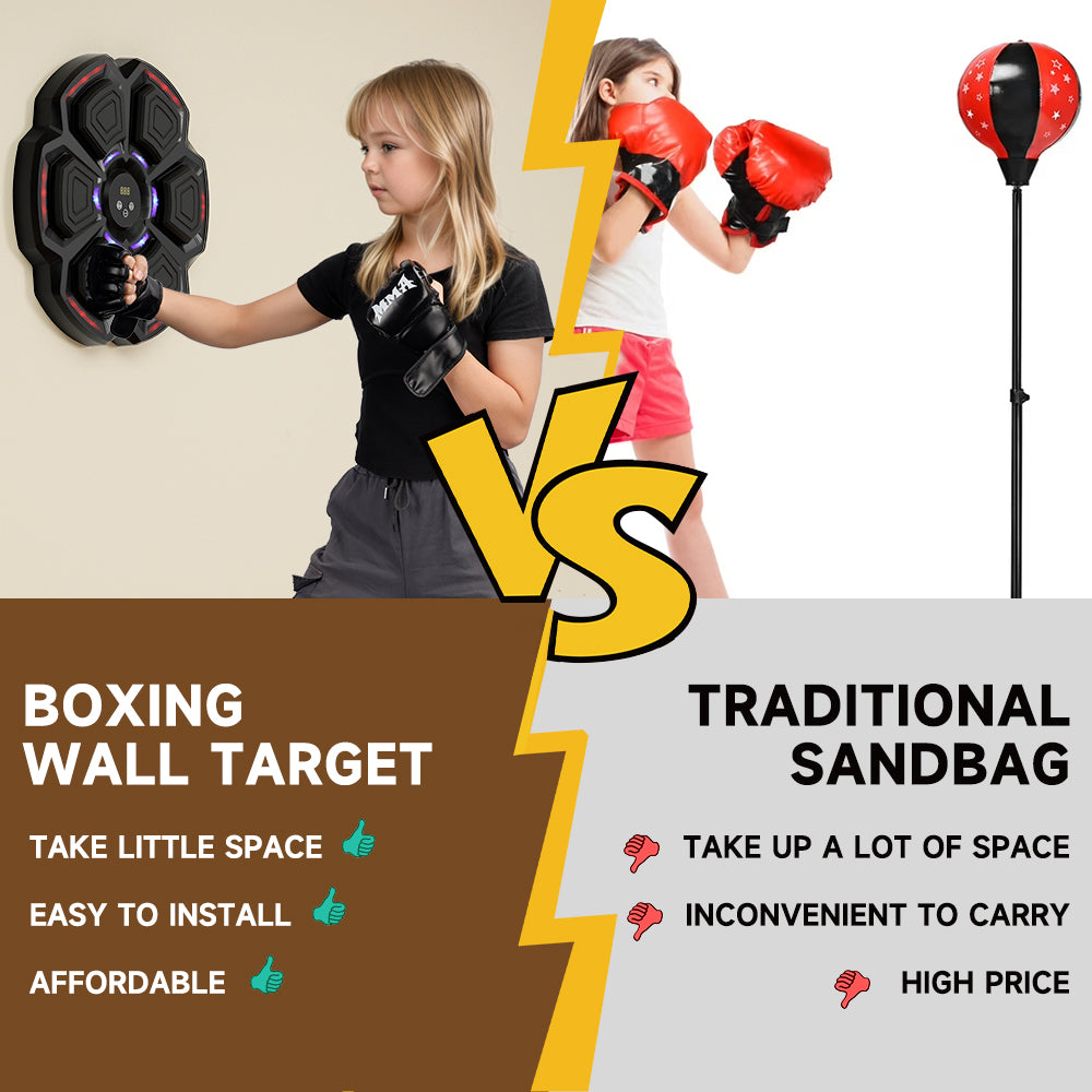 Office & Gym – Fun Fitness & Boxing Trainer Punching Workout Equipment for Home Bluetooth Smart Boxing Machine for Adults & Kids – Wall-Mounted Reflex Training
