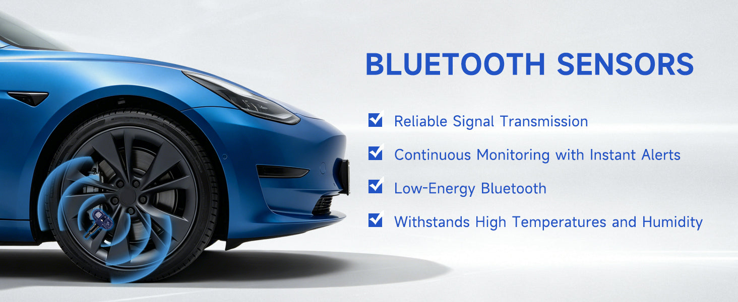 2021-2024 Tesla Model 3 / S / X / Y 4Pcs Bluetooth TPMS Tire Pressure Sensor