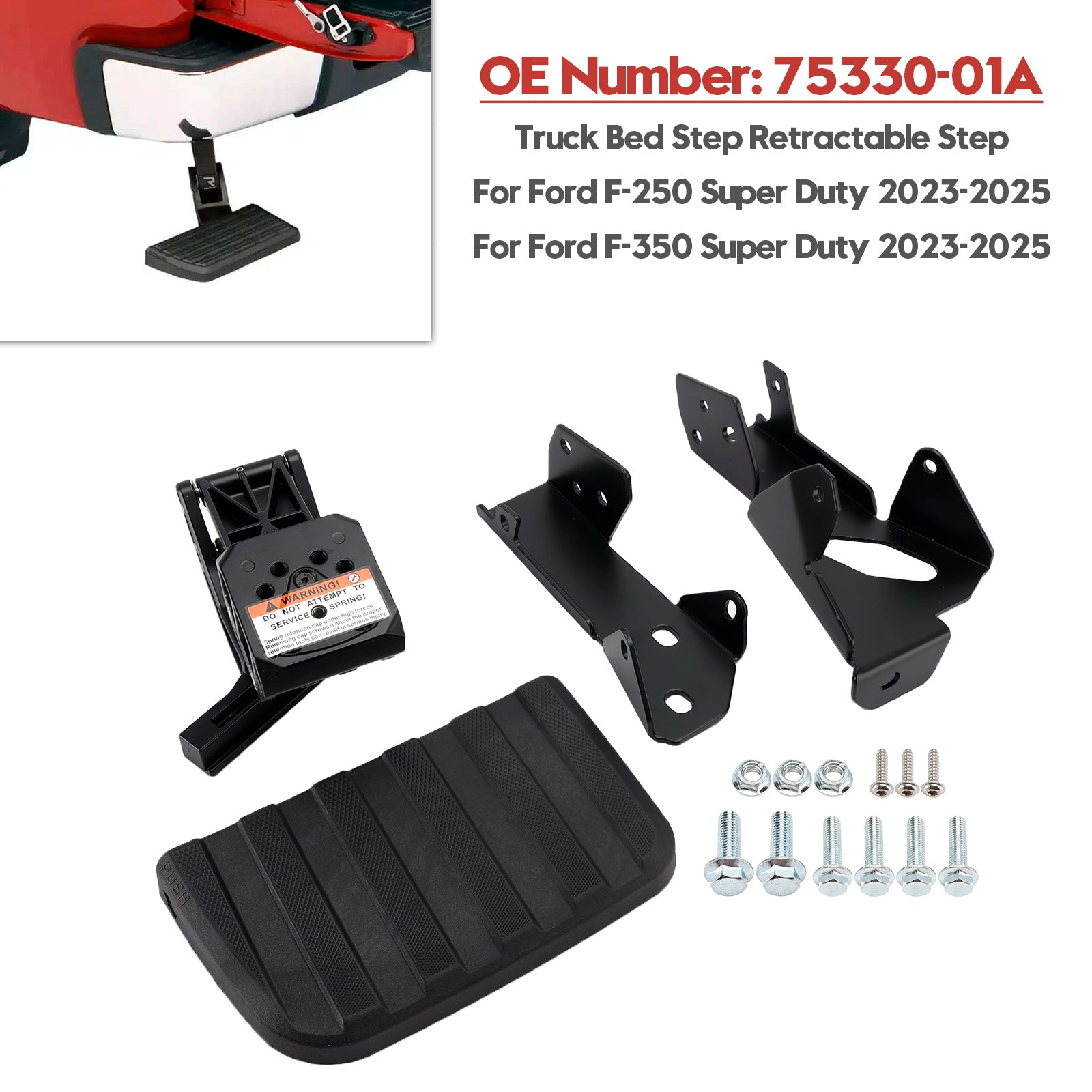 2023-2025 Ford F-250 F-350 Super Duty Bed Retractable Step 75330-01A