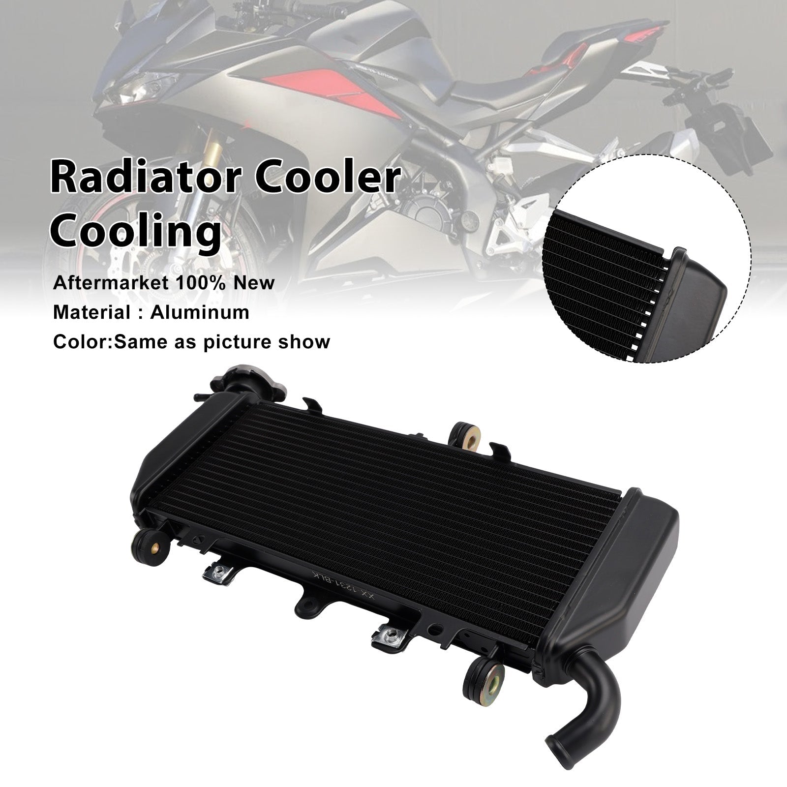 Aluminum Radiator Cooling Engine Cooler For Honda CBR250RR 2021 2022 2023 2024