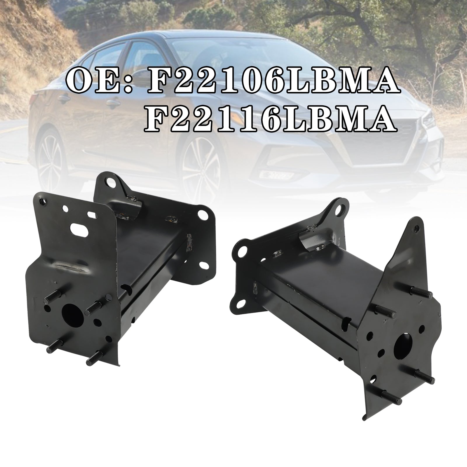 Nissan 2022-2023 Sentra SR Midnight Edition Bumper Bracket Set F22106LBMA F22116LBMA