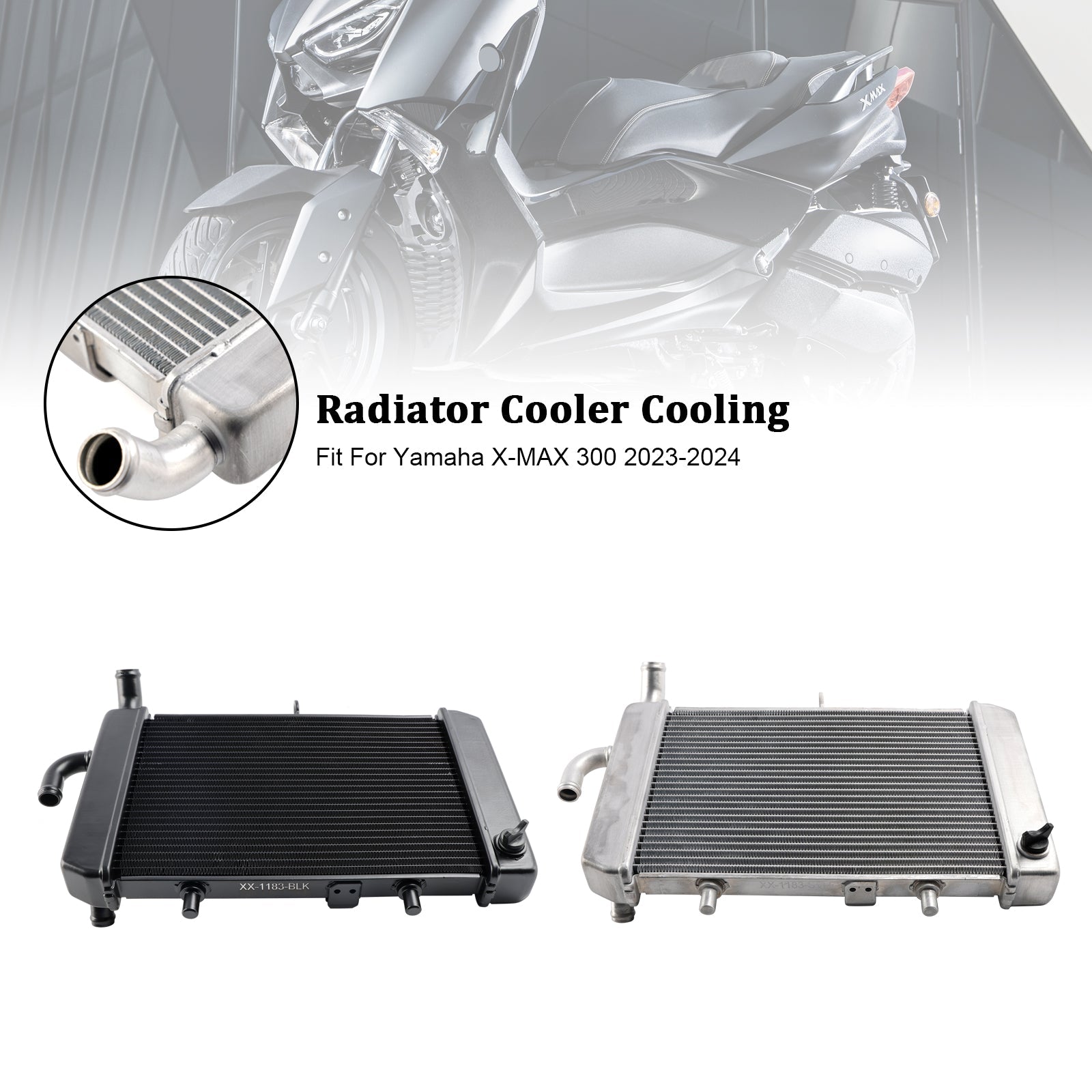 Radiator Cooling Engine Cooler For Yamaha X-MAX 300 XMAX 2023-2025