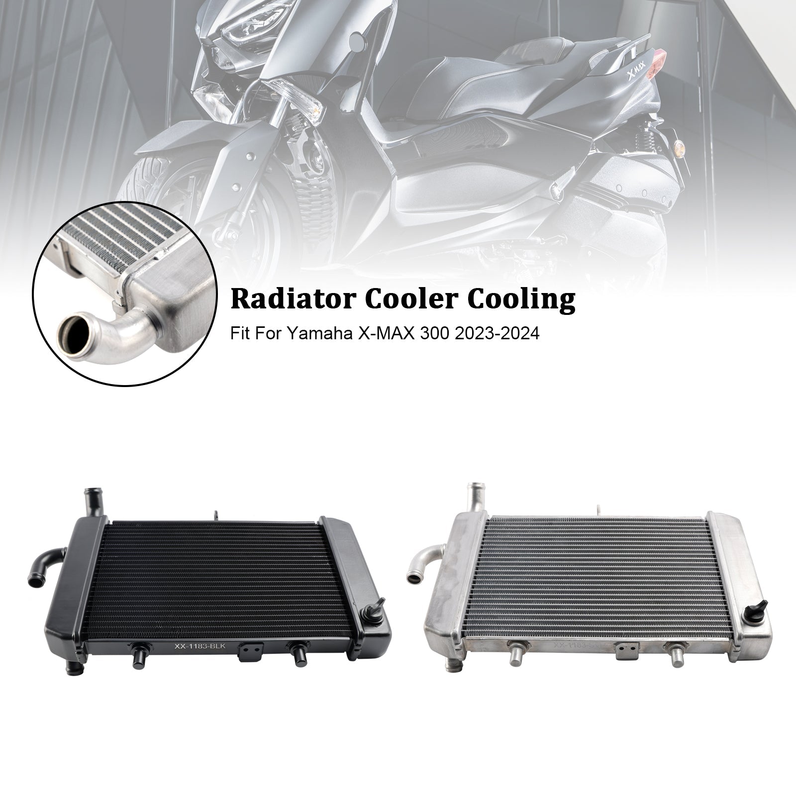 Radiator Cooling Engine Cooler For Yamaha X-MAX 300 XMAX 2023-2024