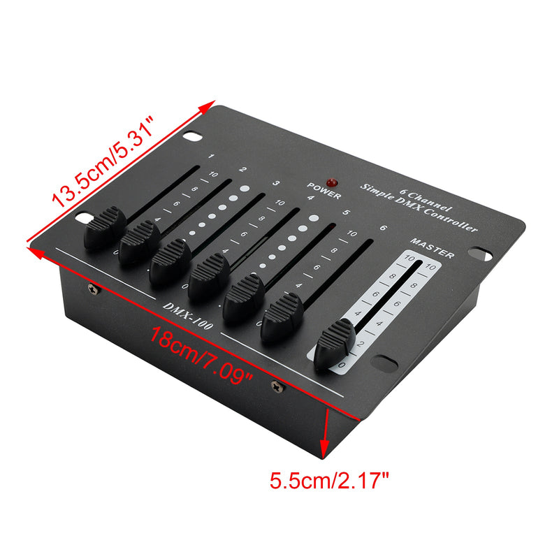 6 Channel Simple DMX Controller DMX Disco Party Console For Stage Club DJ Light