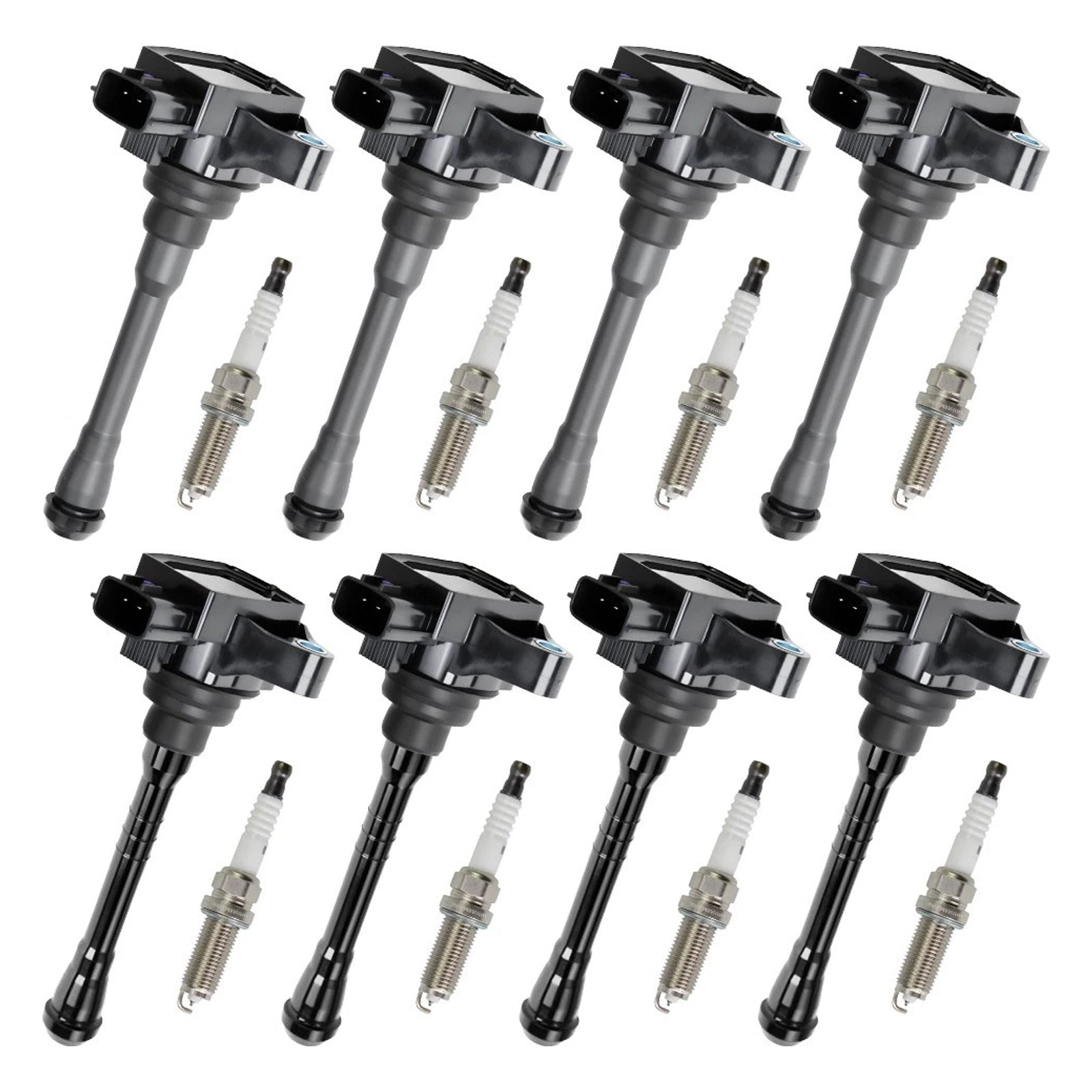 2017-2020 Nissan Titan 5.6L V8 8X Ignition Coil & Spark Plug UF812 UF813