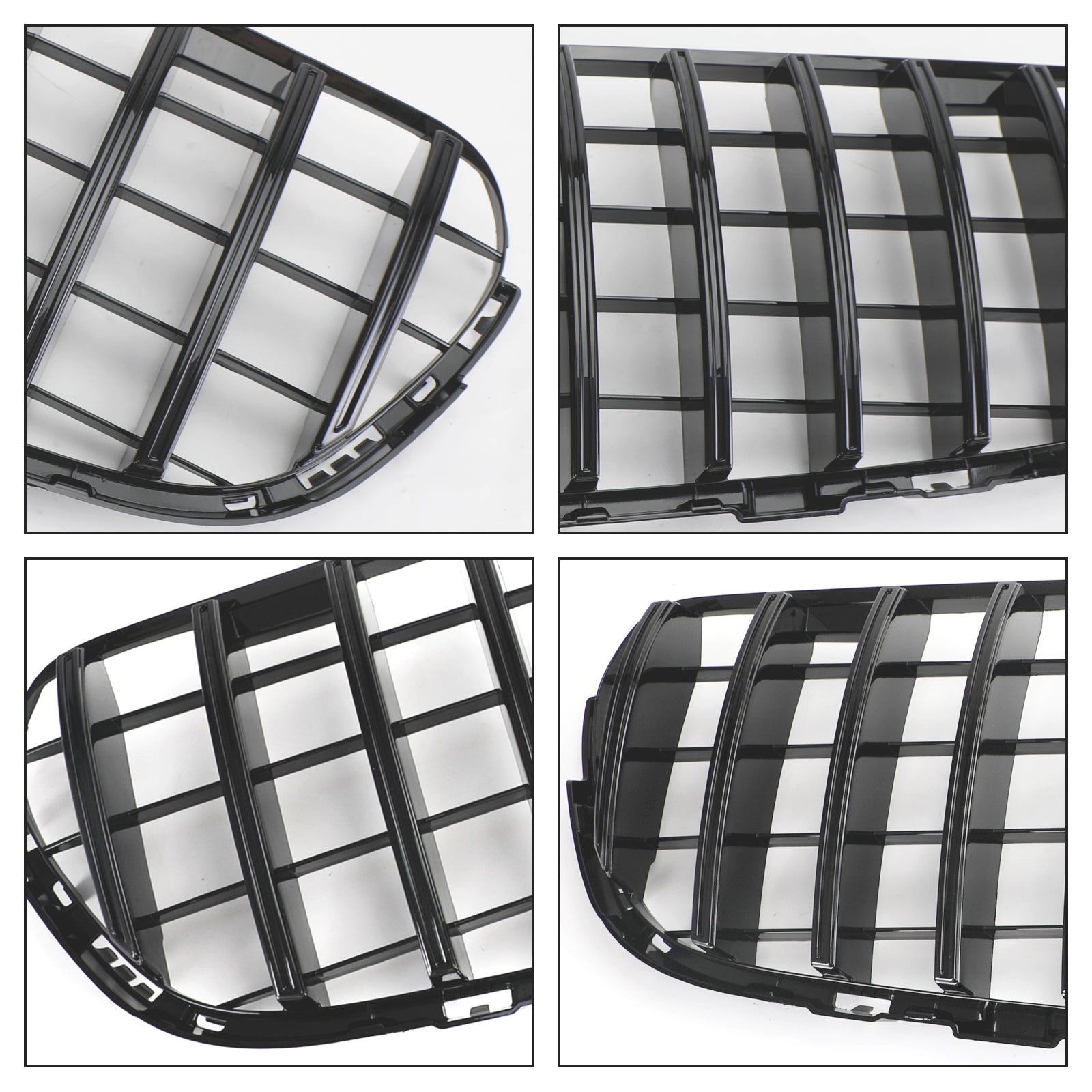 Front Bumper Grille Grill Fit Mercedes Benz GLC X253 C253 2015-2019 Gloss Black