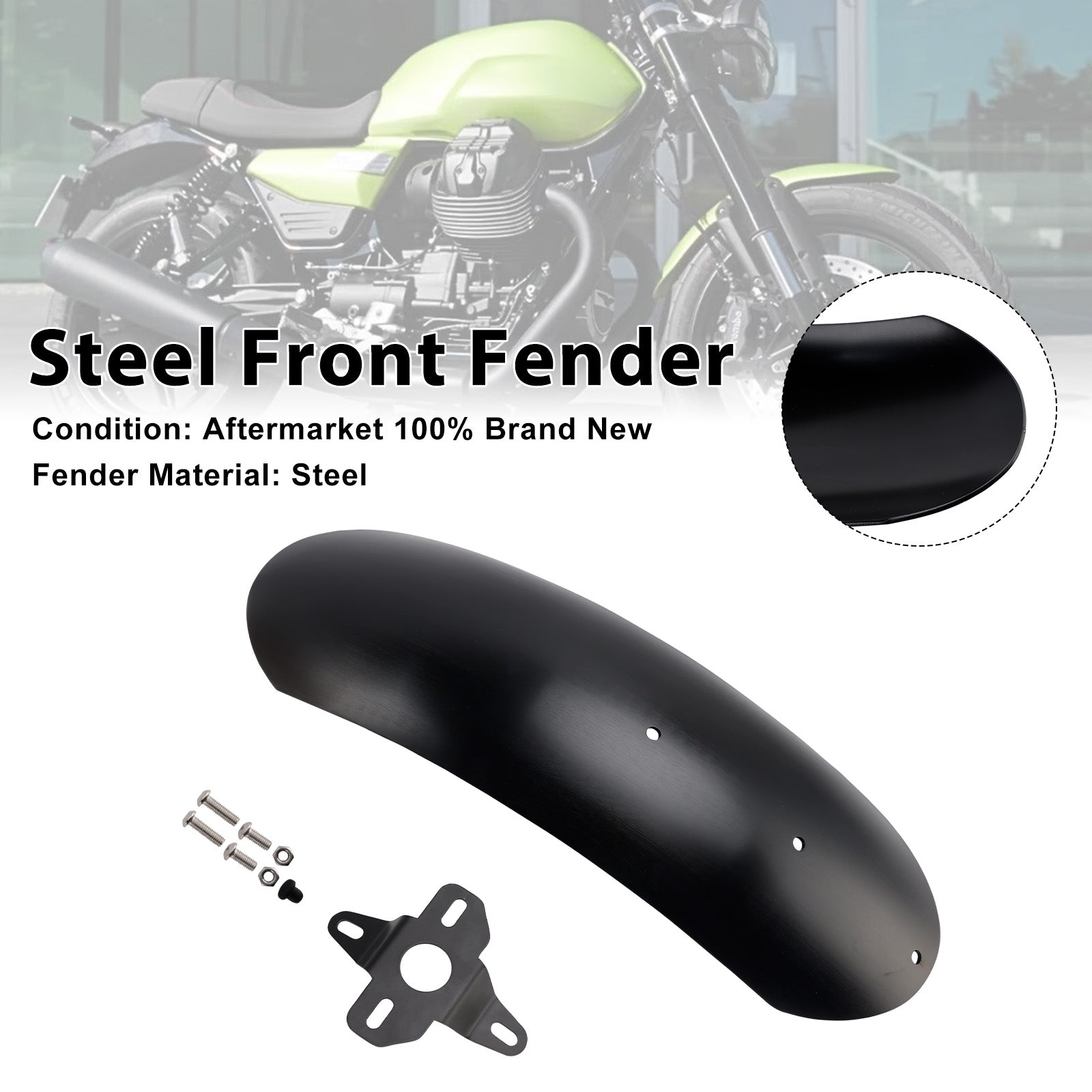 Steel Front Fender Mudguard Fit For MOTO GUZZI V7 Stone Special 2017-2025