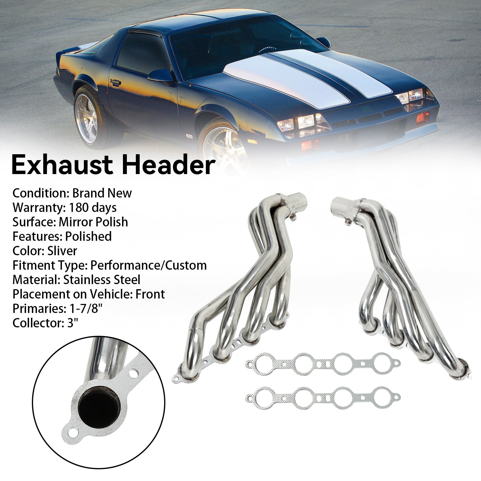 Stainless Steel Headers LS Swap Fit Camaro Firebird 82-92 Third Gen F-Body