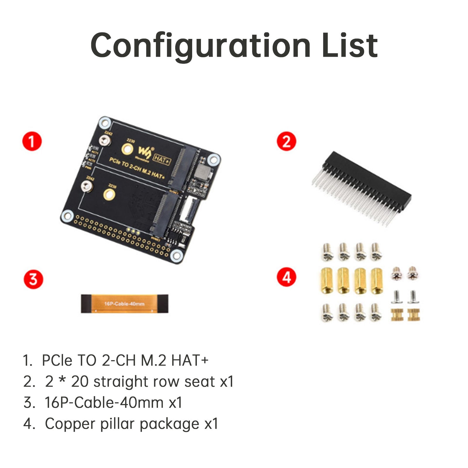 Raspberry Pi 5th Generation PCIe to Dual-Channel M.2 Hard Drive Expansion Board