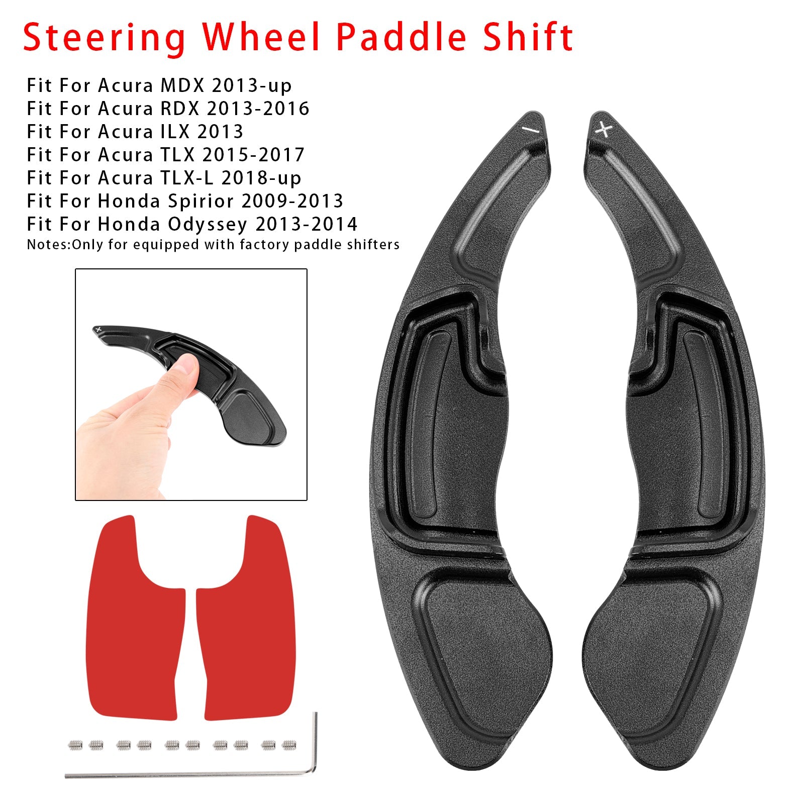 Steering Wheel Paddle Shifter Extension For Acura MDX RDX TLX Aluminium