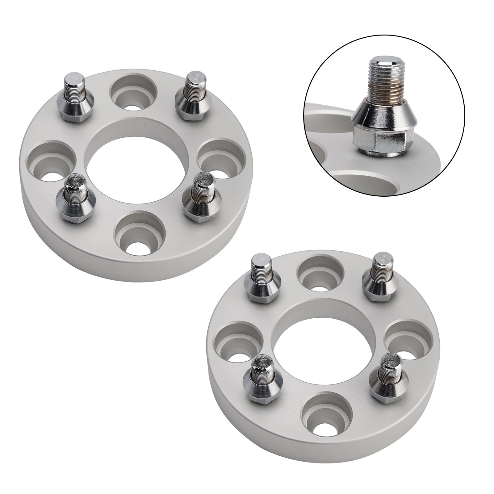 1" Wheel Spacers Kit Cable Golf Carts Lug Nuts Silver For Yamaha Club Car Ezgo