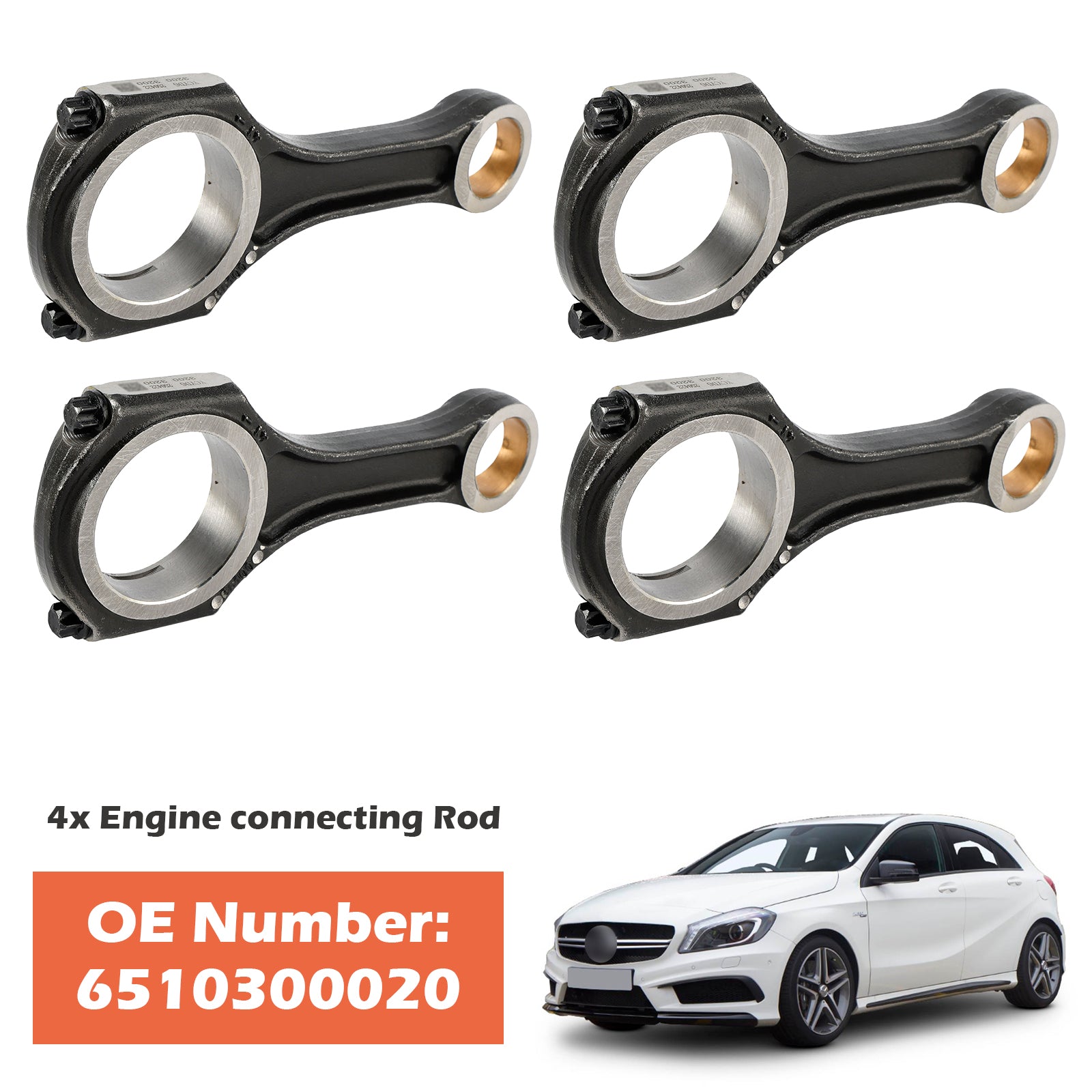 4x Engine connecting Rod 6510300020 For Mercedes OM651 W176 C117 W212 C218