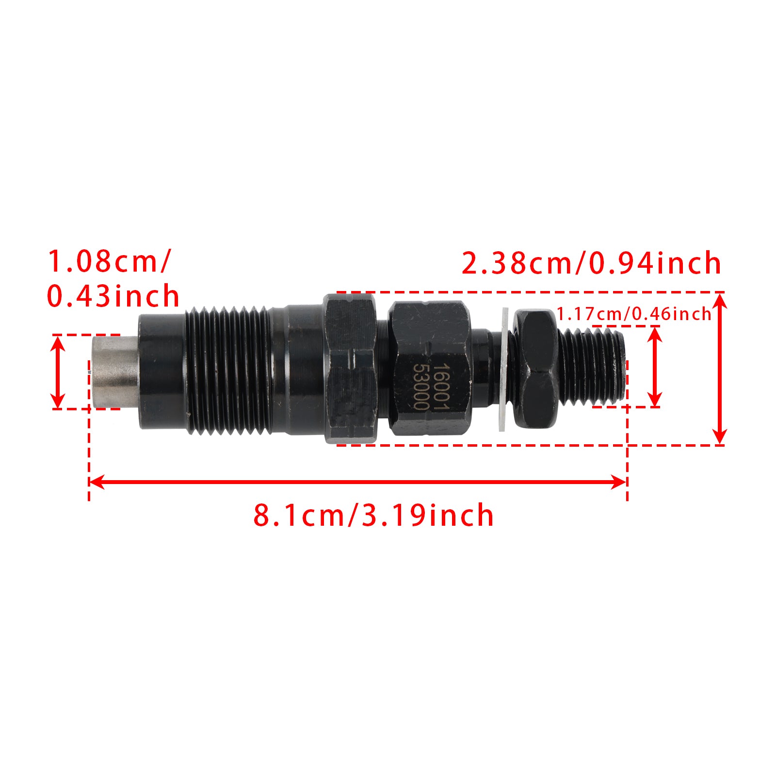 3Pcs Fuel Injector For Kubota D722 D782 BX2230D Engine 16001-53000 H1600-53000