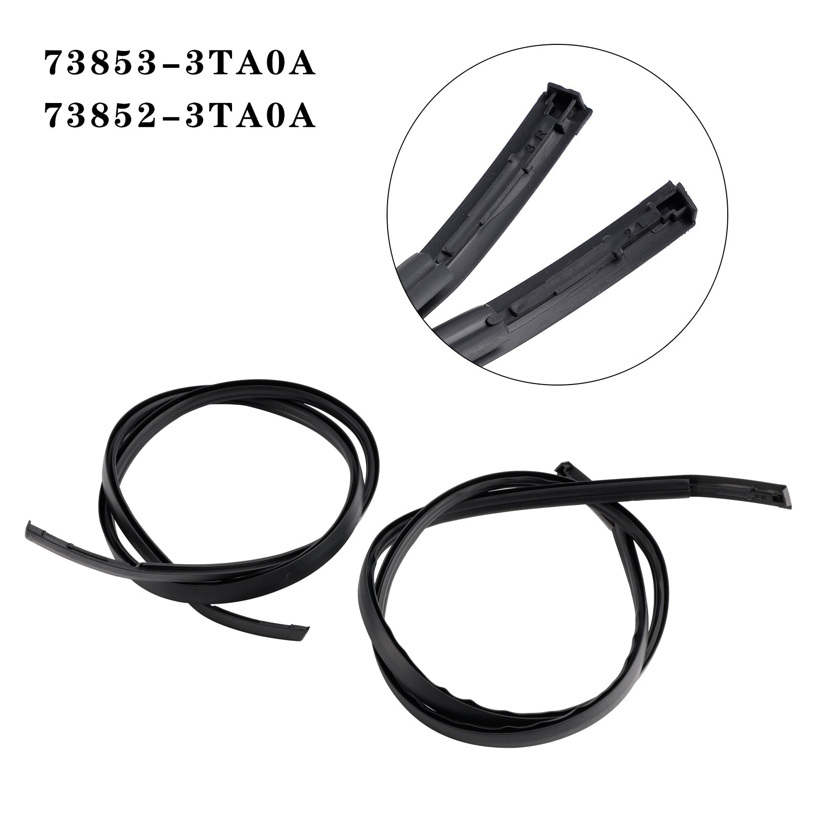 2013-2018 닛산 알티마 2PCS 루프 드립 몰딩 트림 좌우측 고무