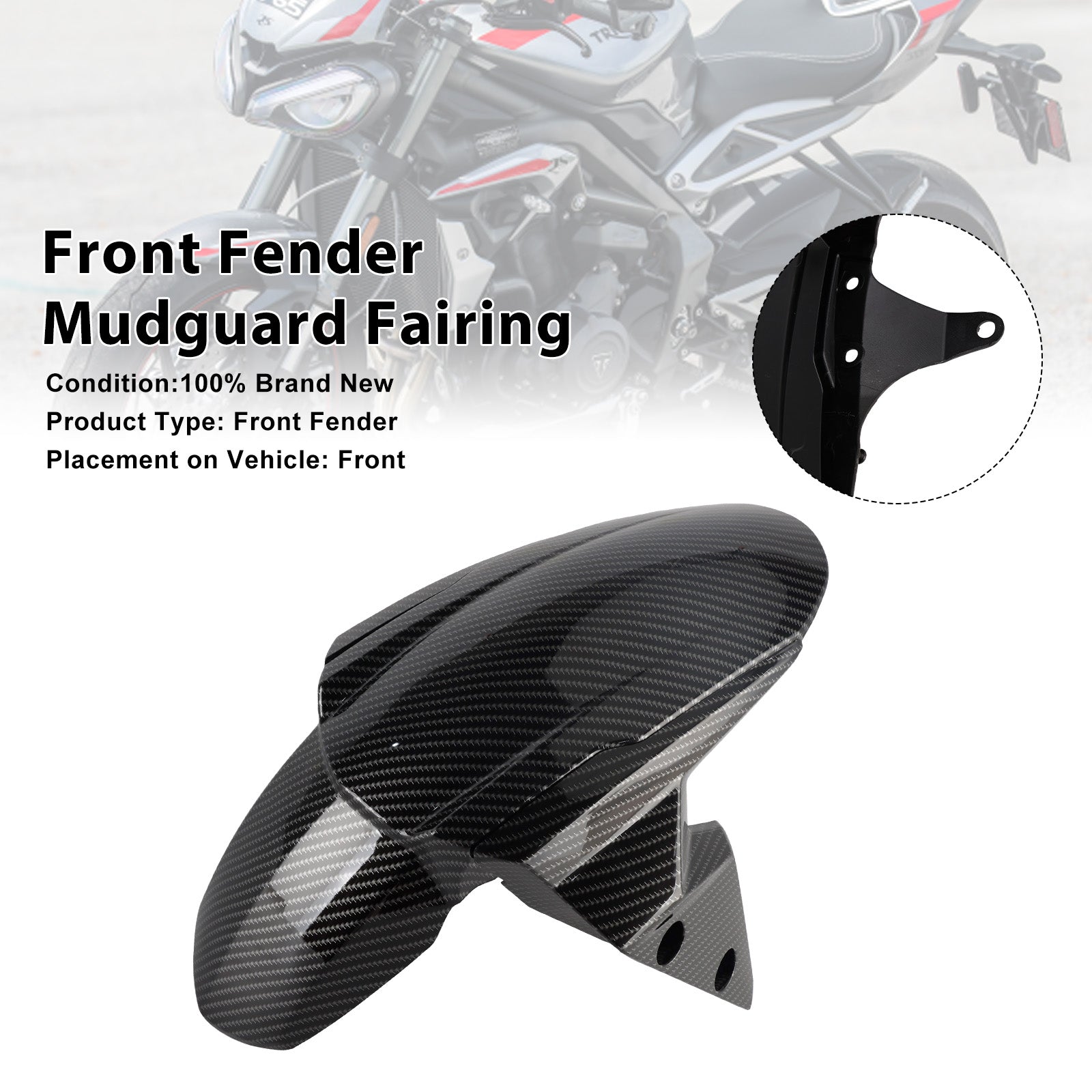 2020-2025 Street Triple 765 R RS Front Fender Mudguard Fairing