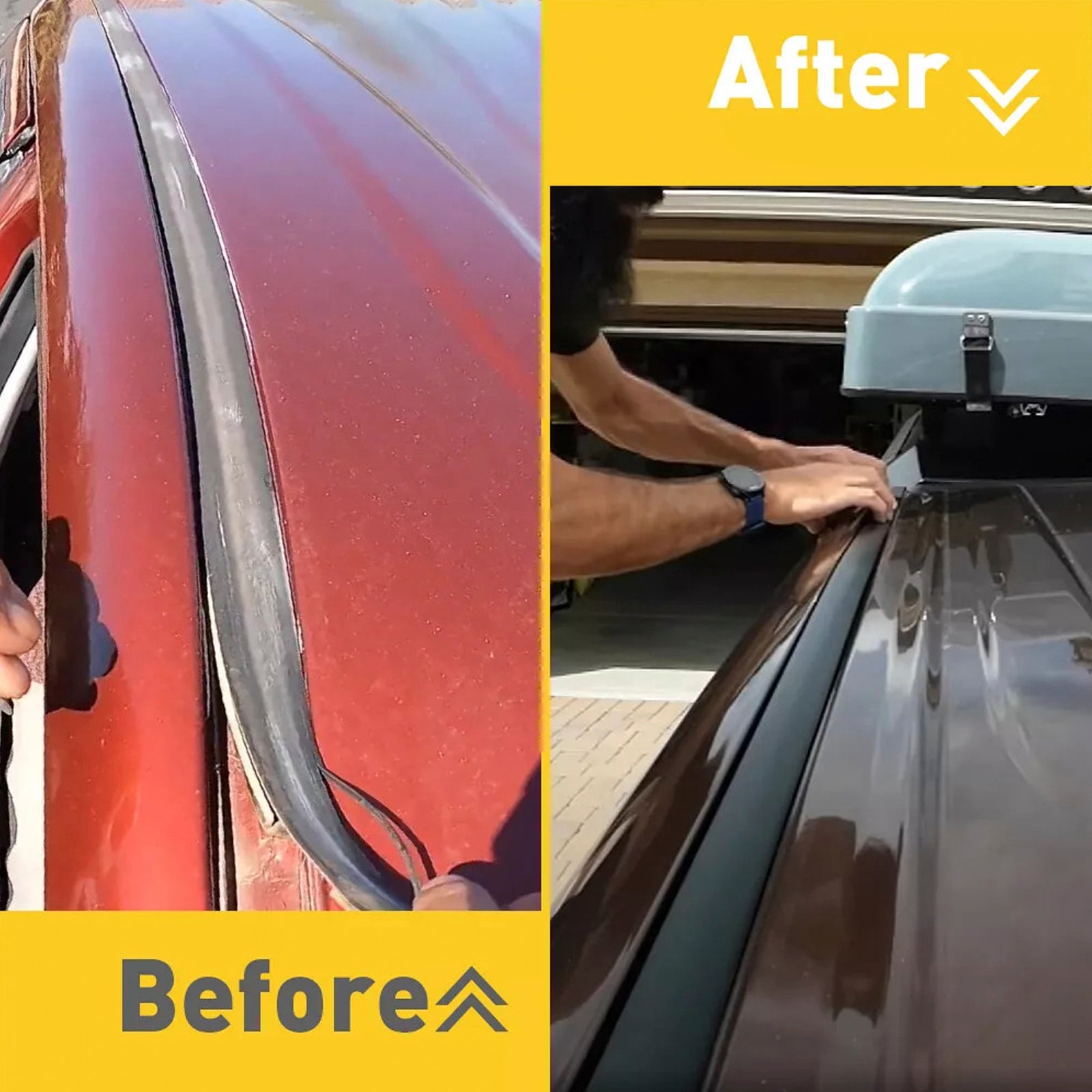 2007-2020 Toyota Tundra DOUBLE CAB 2PCS Roof Drip Molding Trim Left & Right Side Rubber