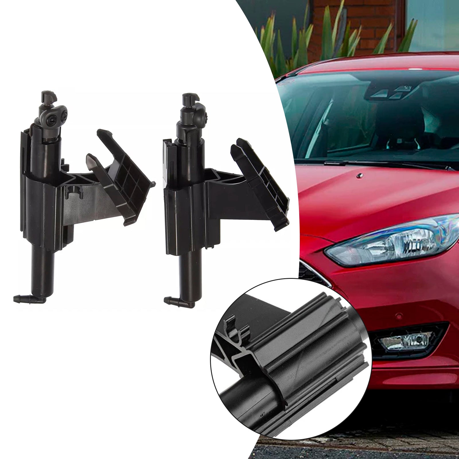 2010-2017 Ford Focus MK 3 1 Pair Front Headlight Spray Washer Nozzle