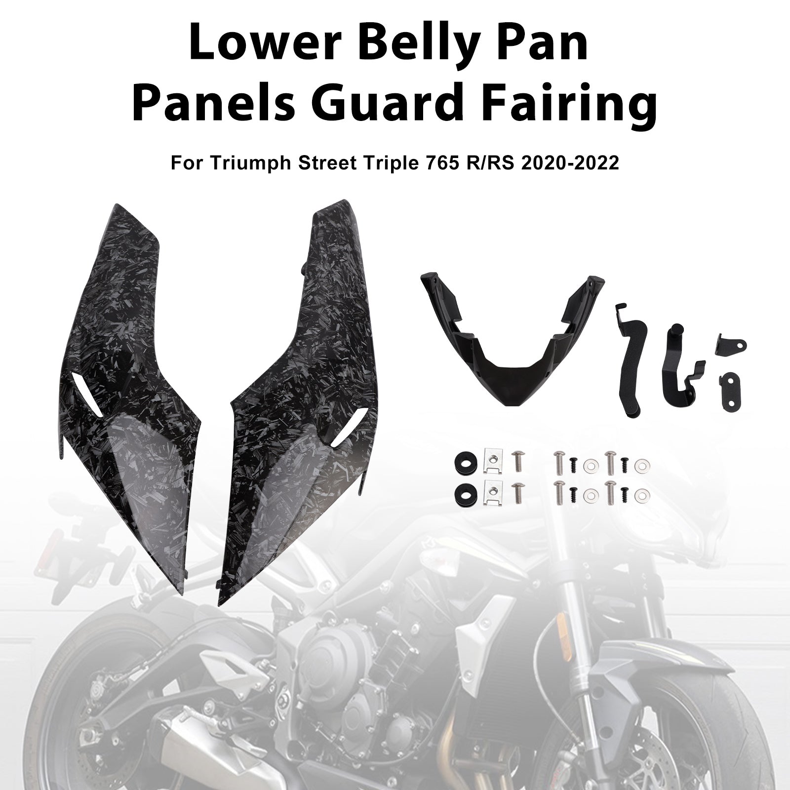Lower Belly Pan Panels Guard Fairing For Street Triple 765 R/RS 2020-2022