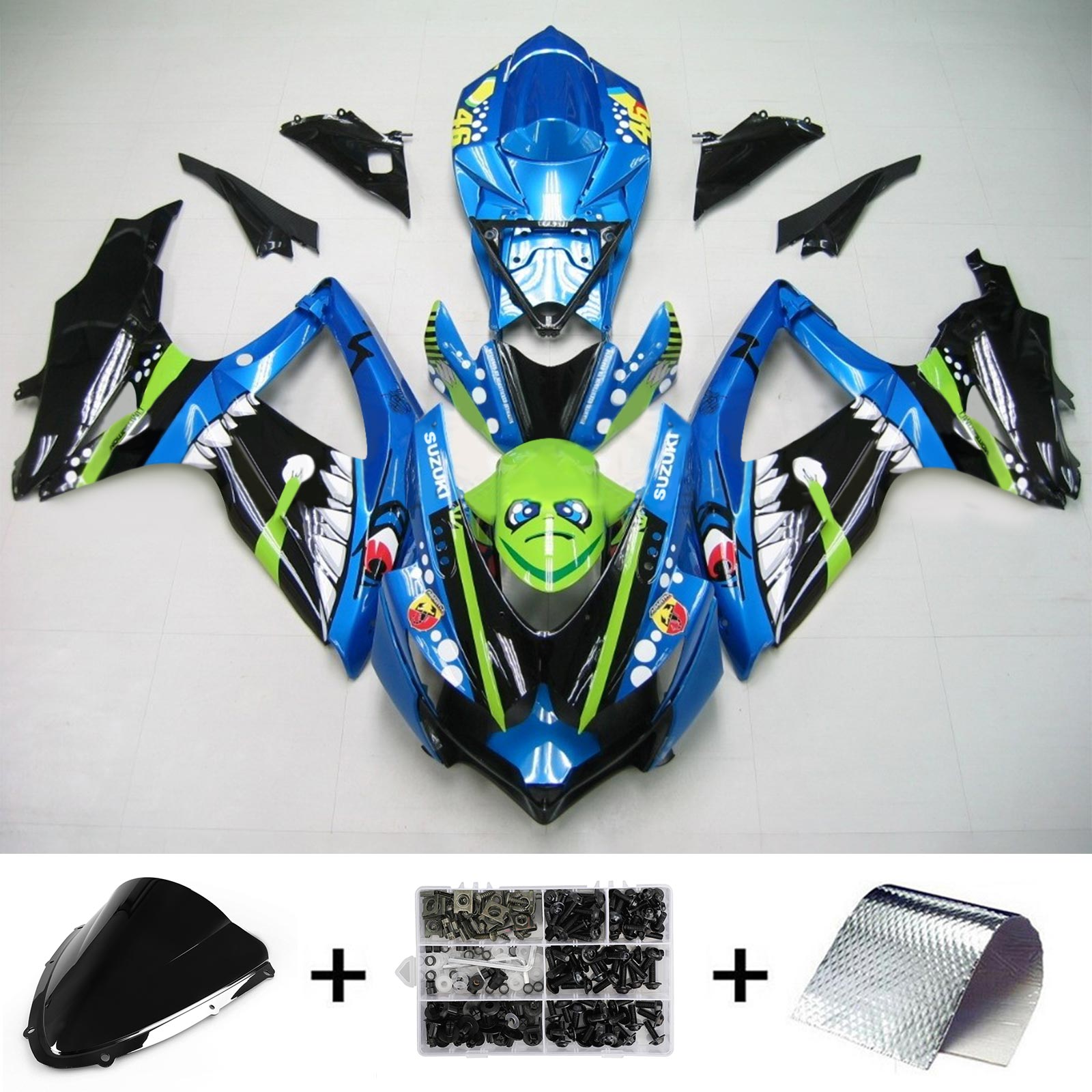 سوزوكي GSXR 600/750 2008-2010 K8 الهدايا المجمعة هيكل السيارة البلاستيك ABS