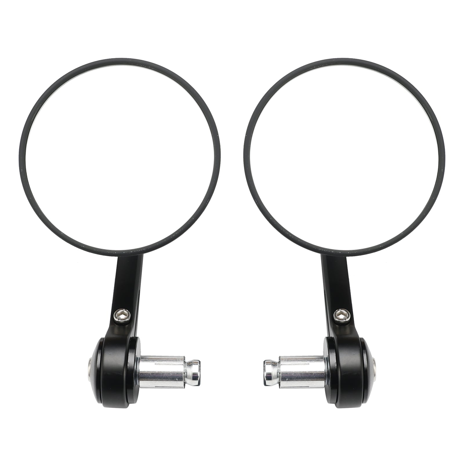 2x Custom Black CNC Aluminium Bar End Side Mirrors For Street Twin & Scrambler