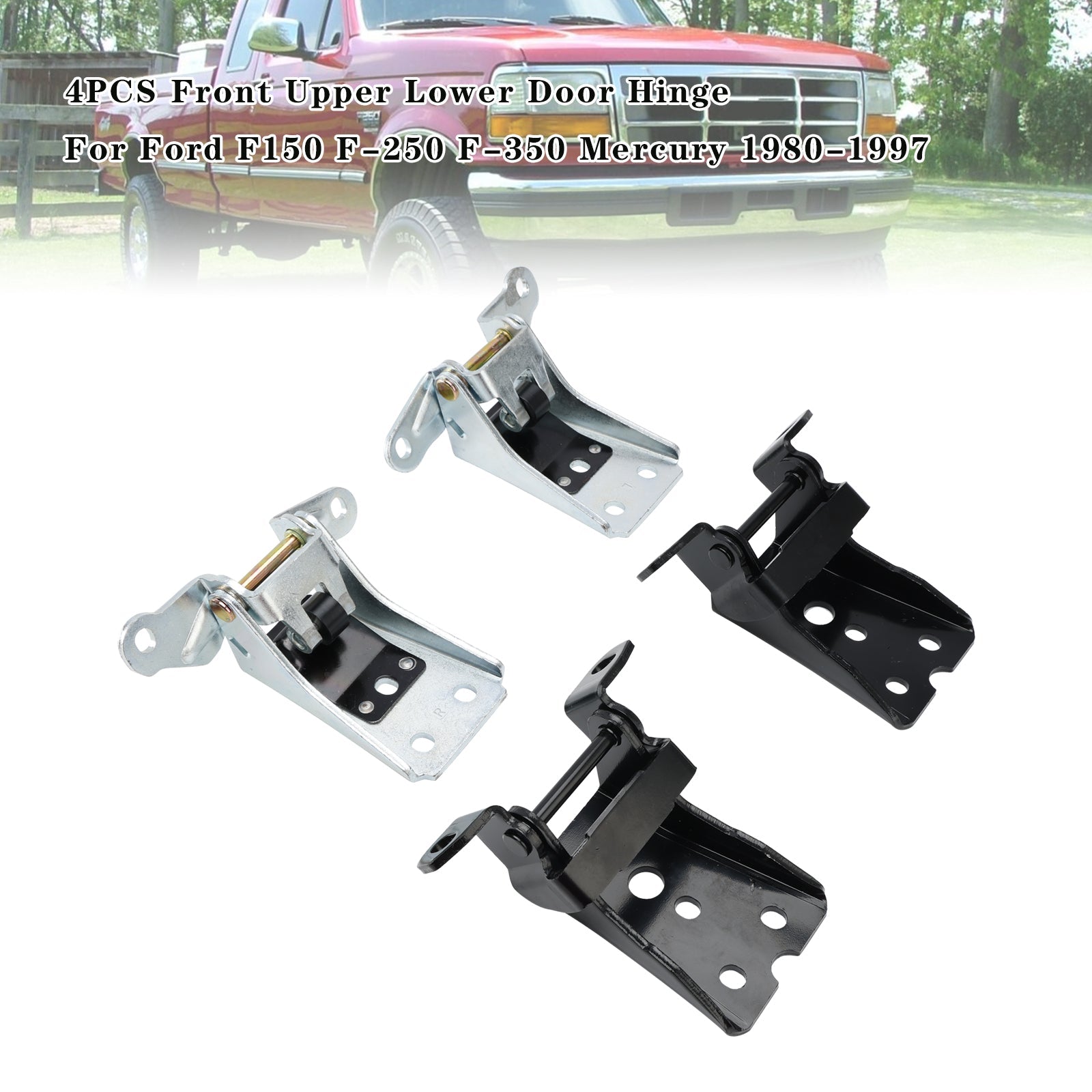 1980-1997 Ford F250 F350 Truck 4PCS Front Upper Lower Door Hinge Fedex