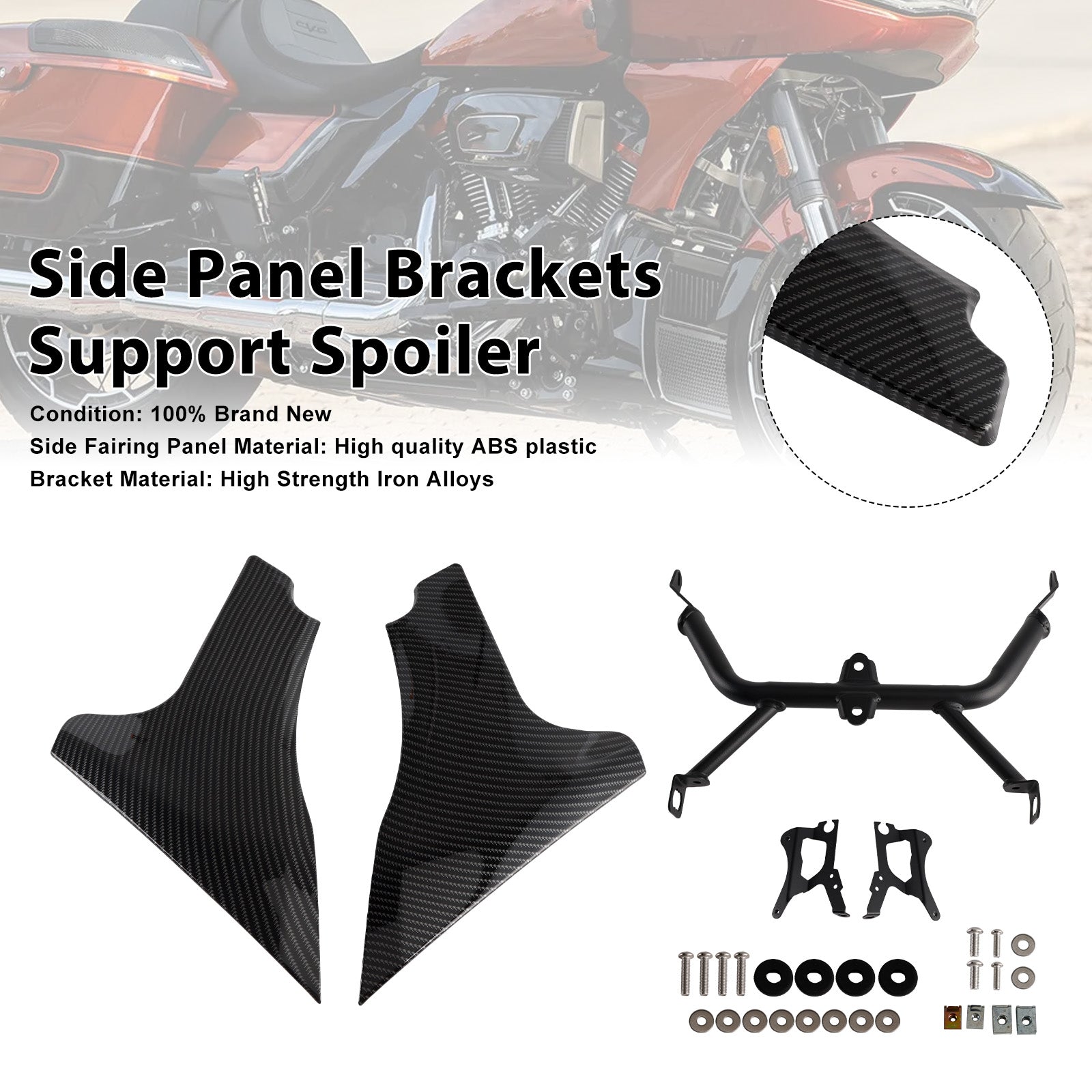 2024 -later Harley CVO Road Glide Upgrade Side Panel Brackets Support Spoiler