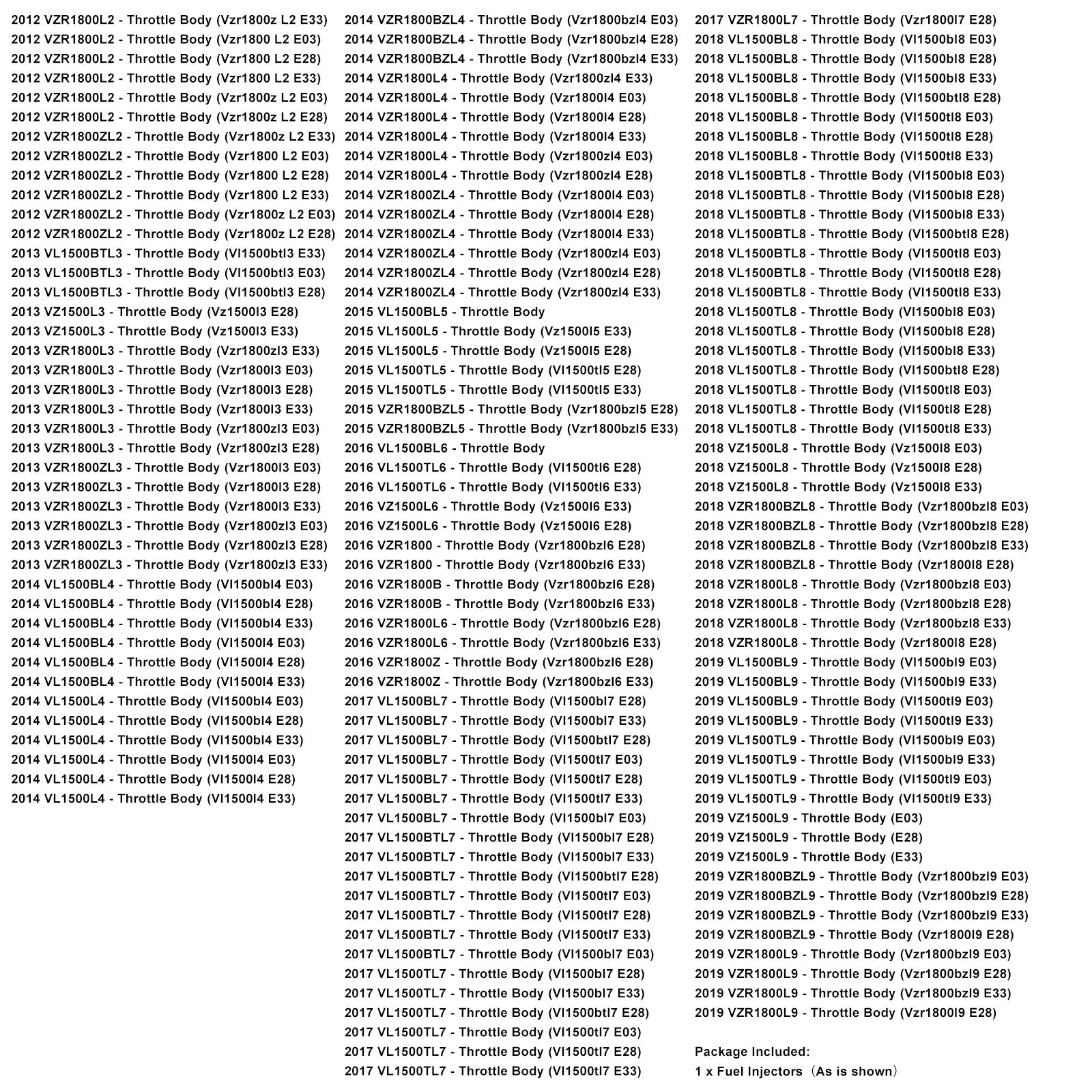 Fuel Injectors Fit for Suzuki Boulevard M109R C109R M90 GSX-R600 15710-48G00