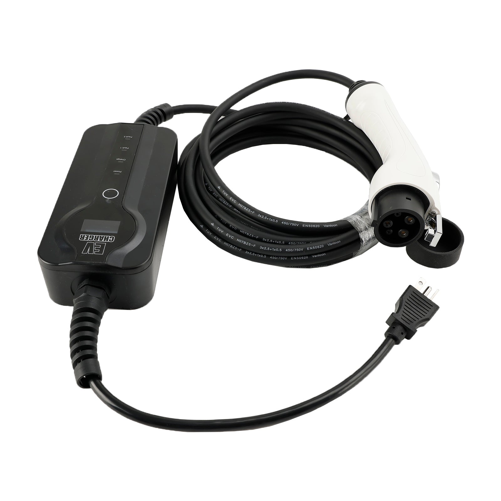 Electric Car Charger EV J1772 J1772A Home 100-240V 16A Adjustable 7Meter Level 2