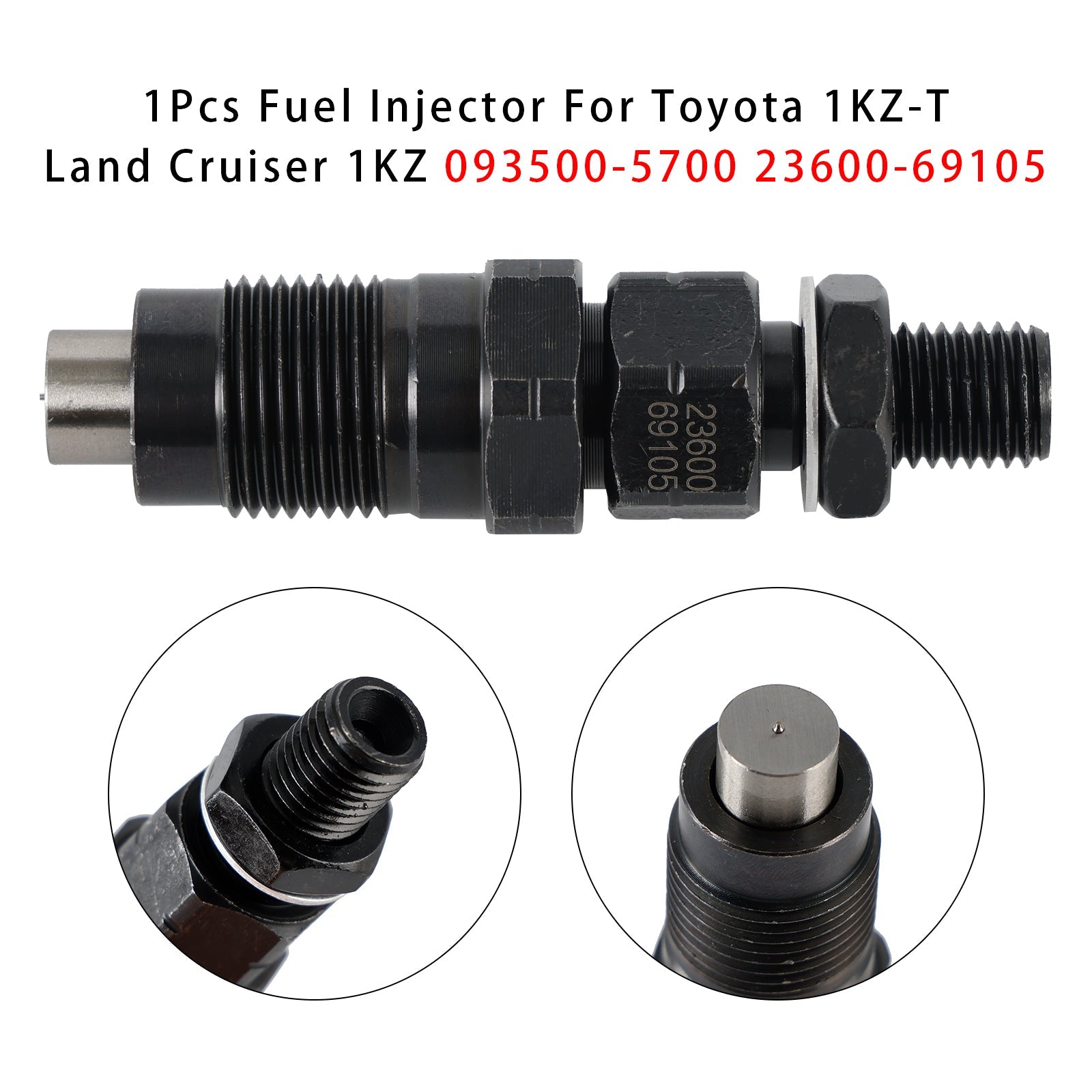 1Pcs Fuel Injector For Toyota 1KZ-T Land Cruiser 1KZ 093500-5700 23600-69105