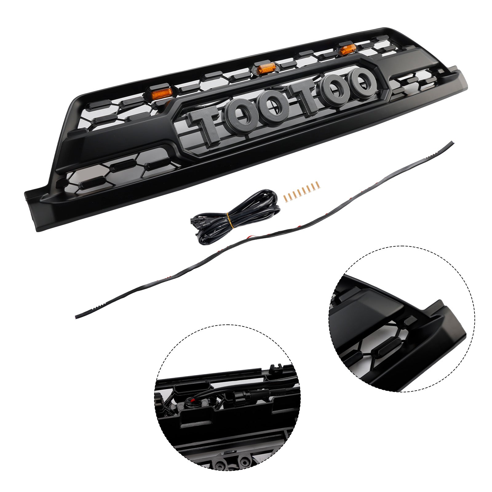 2002-2005 Toyota 4Runner TRD PRO Style W/ LED Front Bumper Grill Grille