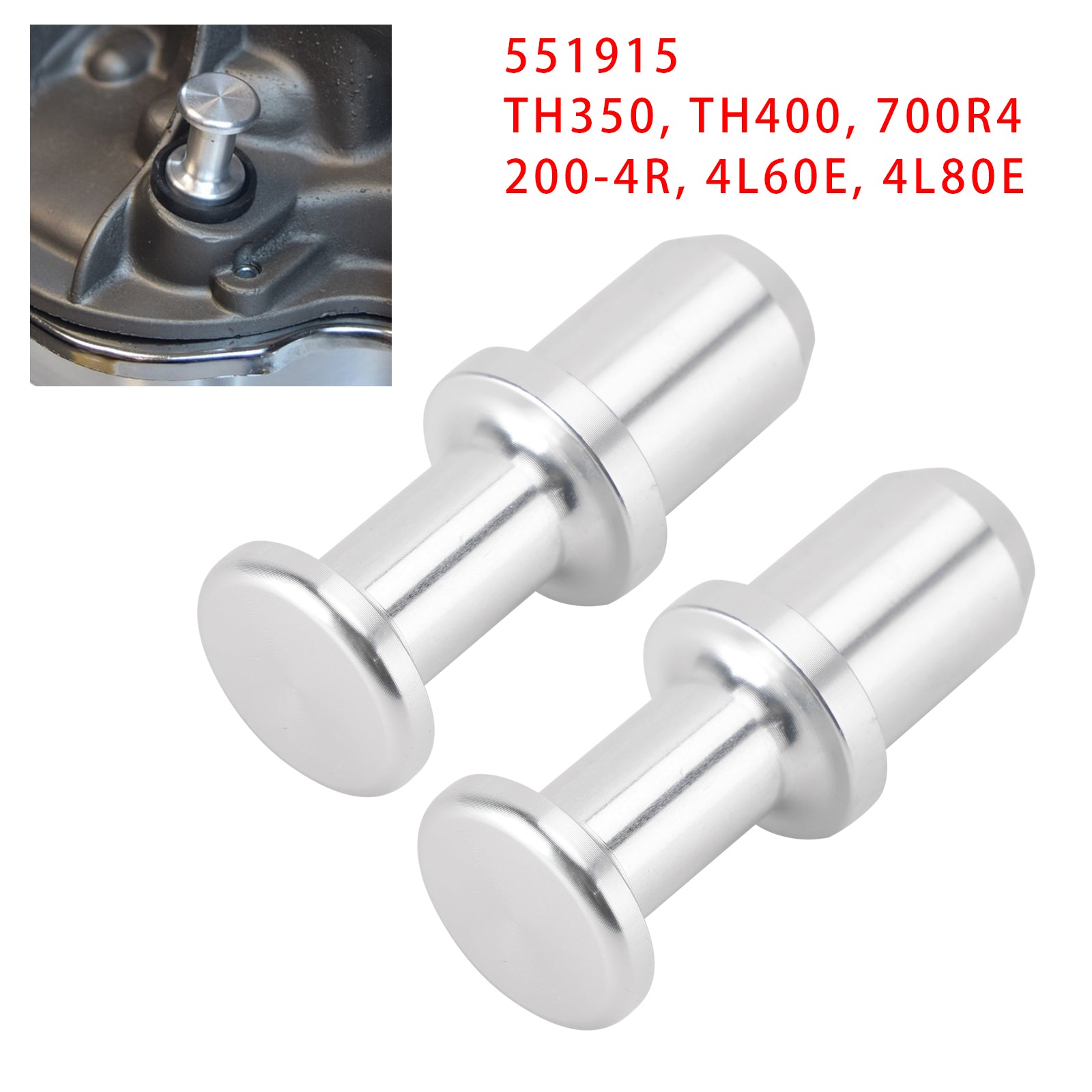 551915 Dipstick Tube Plug Seal For GM TH350 TH400 700R4 4L60E 4L80E0 0.6￣ 2PCS