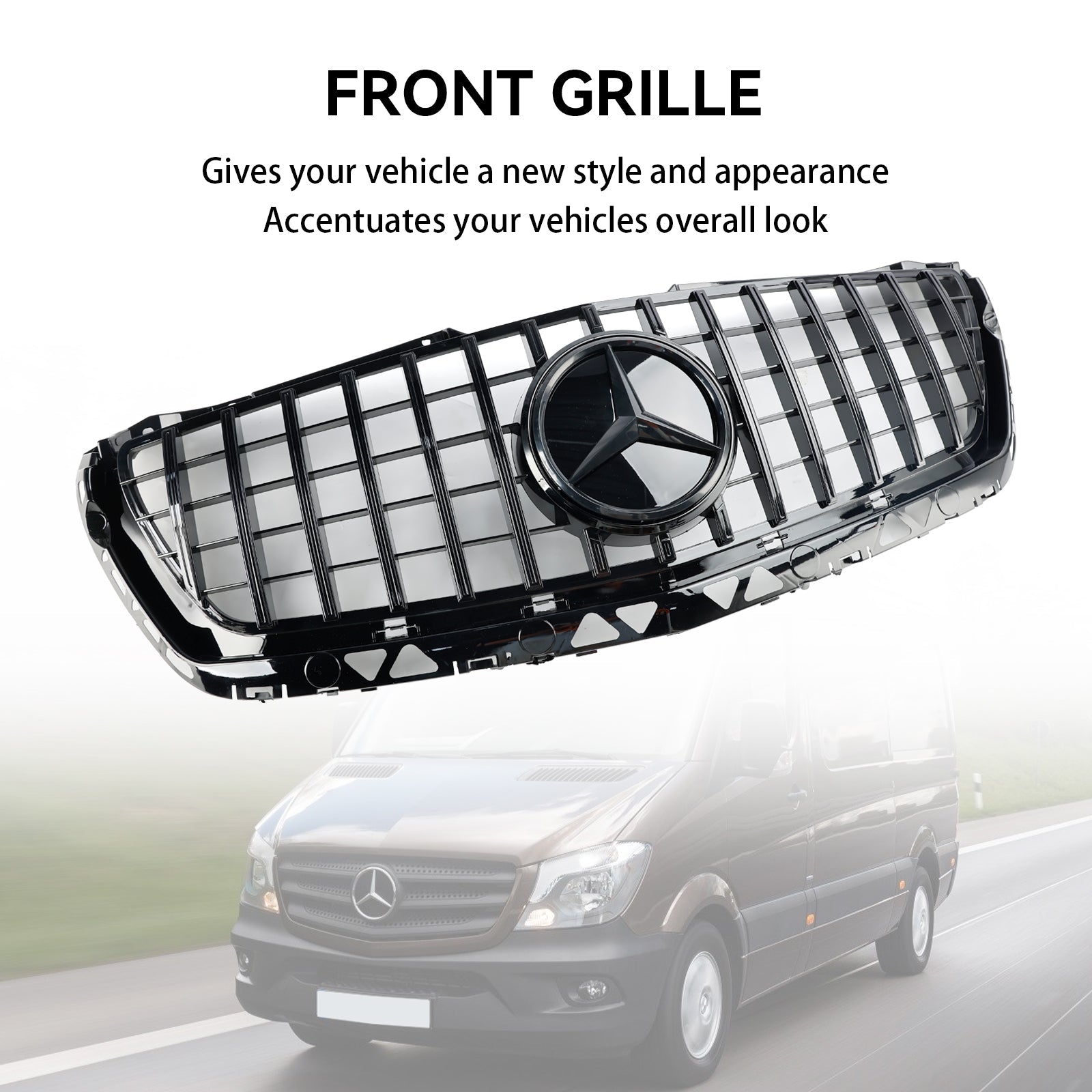 Mercedes Benz Sprinter W906 2014-2018 Black Front Bumper Grille Grill