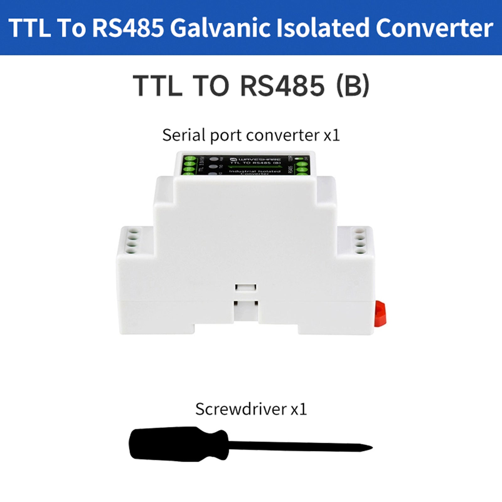 TTL to RS485 Electrical Isolation Module DIN Rail Serial Converter Surge Protect