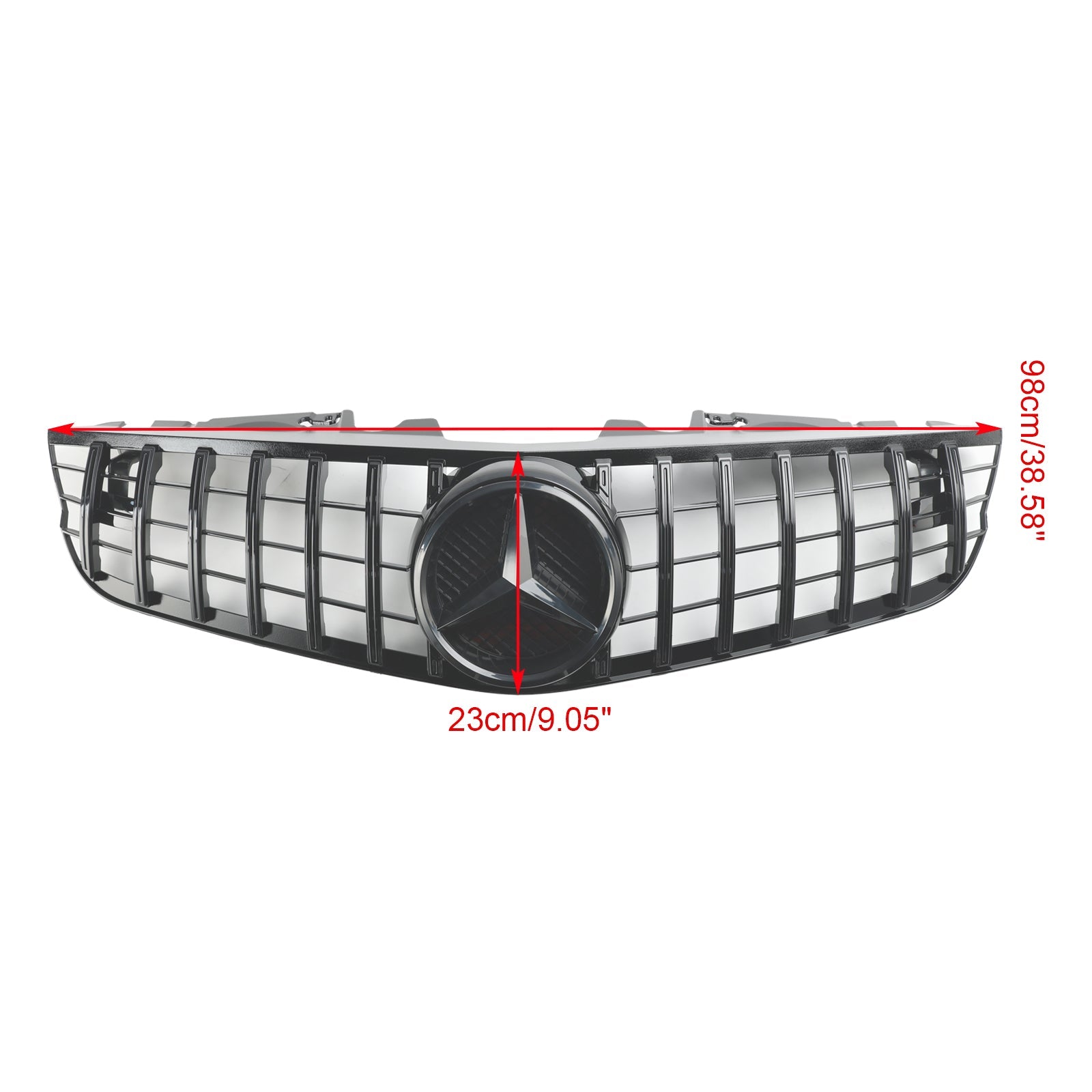 Front Bumper Upper Grill Fit Mercedes SL-Class R230 SL550 SL600 2009-2012