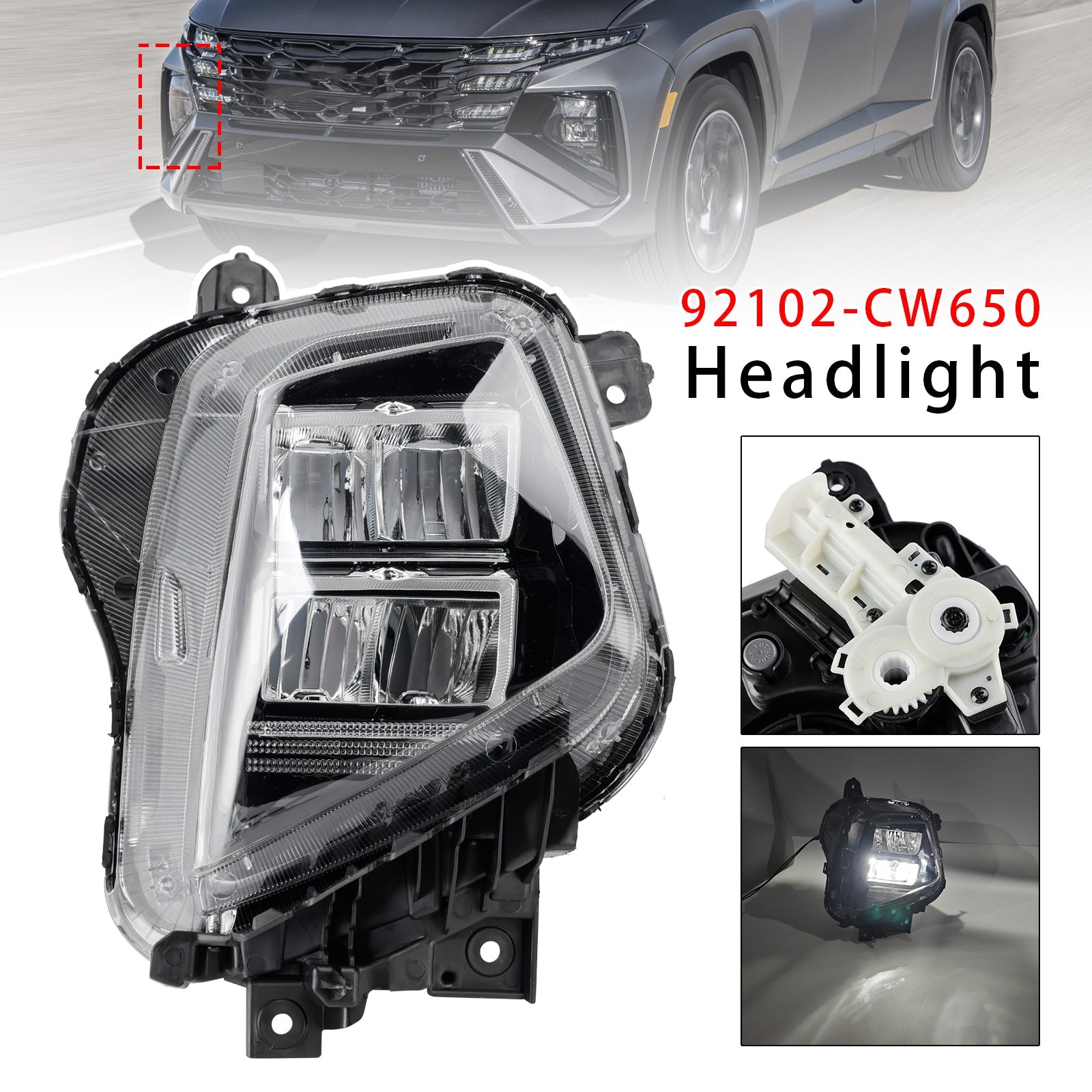2025-2026 Hyundai Tucson Front Right Side Headlight Assembly 92102-CW650