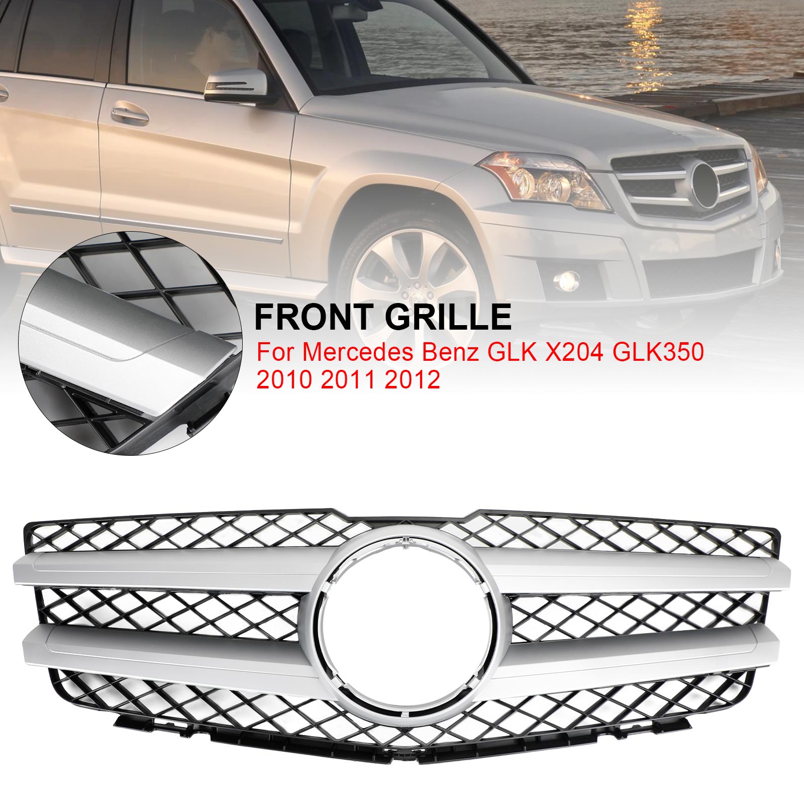 Rejilla de parachoques delantero para Mercedes Benz GLK X204 GLK350 2008-2012