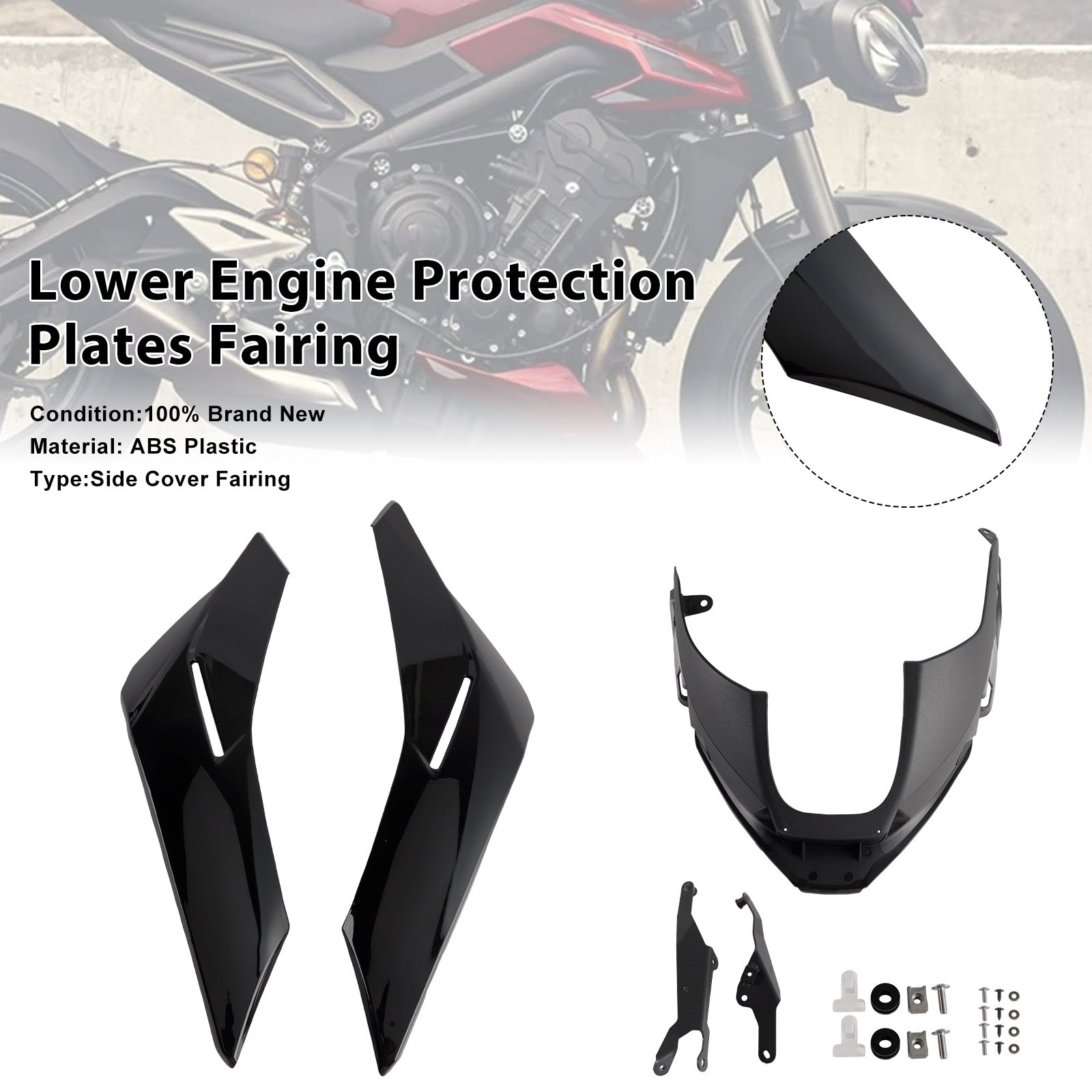 2023-2025 Street Triple 765 R/RS Engine Lower Belly Pan Panels Guard Fairing